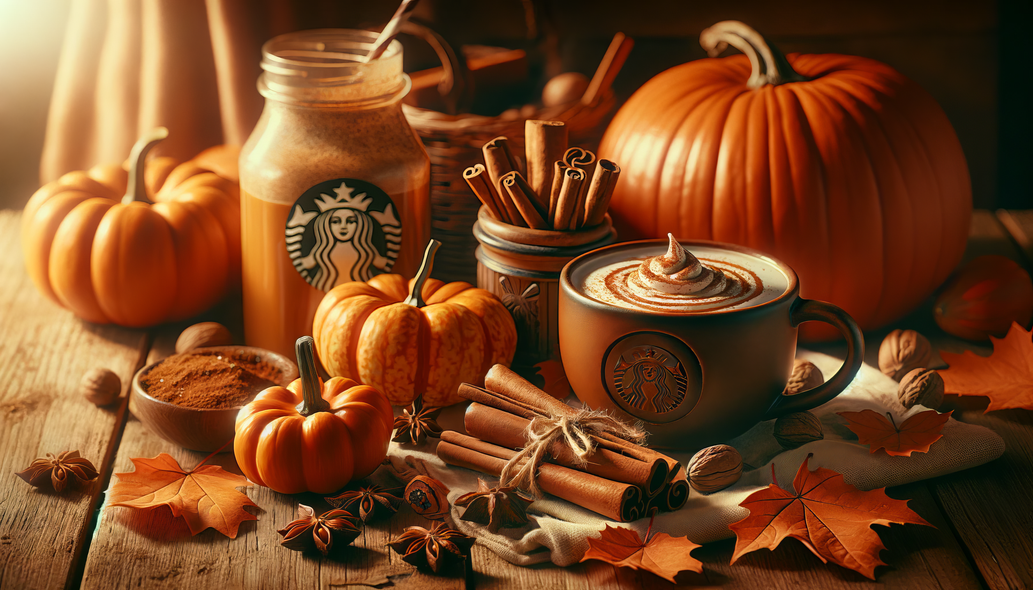 Autumn Pumpkin Spice Latte HD Wallpaper