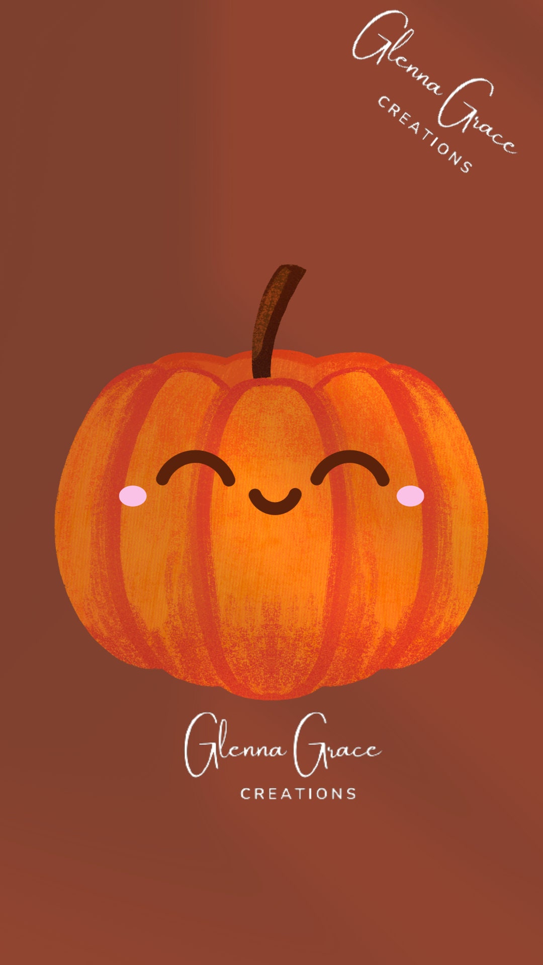 Cute Smiley Pumpkin iPhone Wallpaper