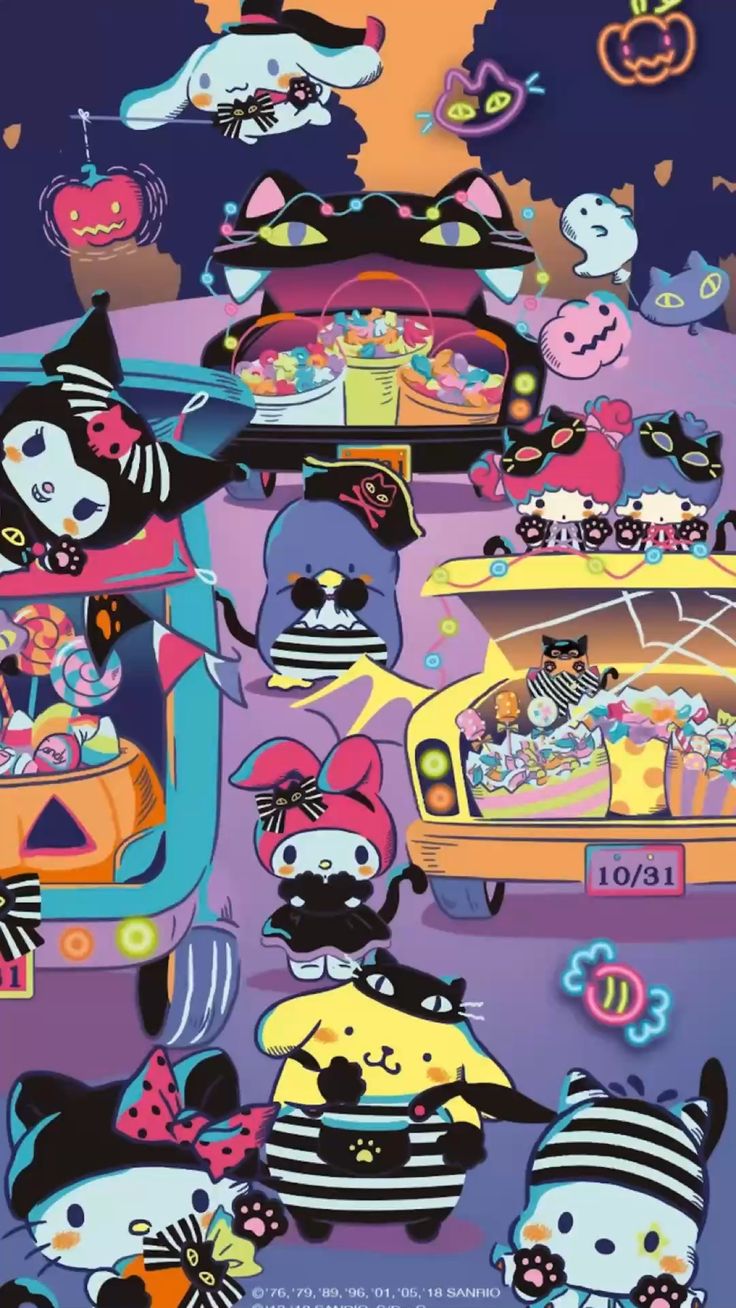 halloween sanrio wallpaper