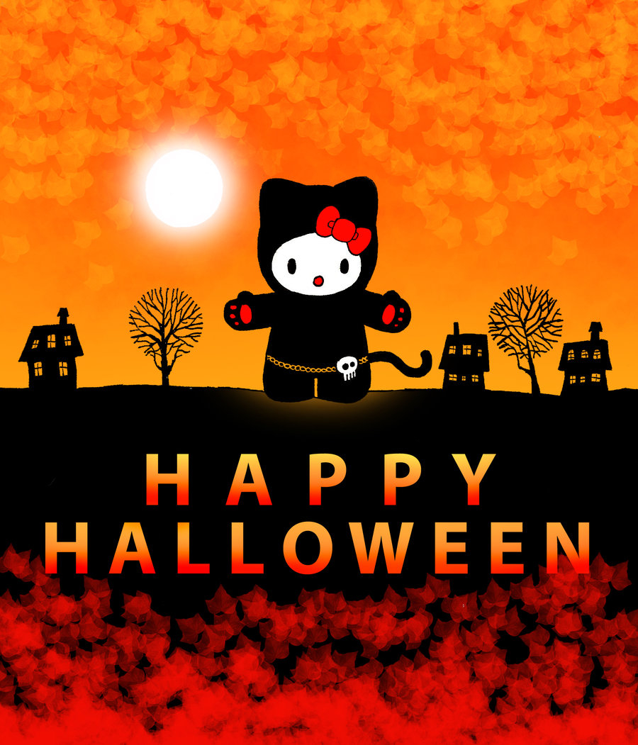 Hello Kitty Halloween Background