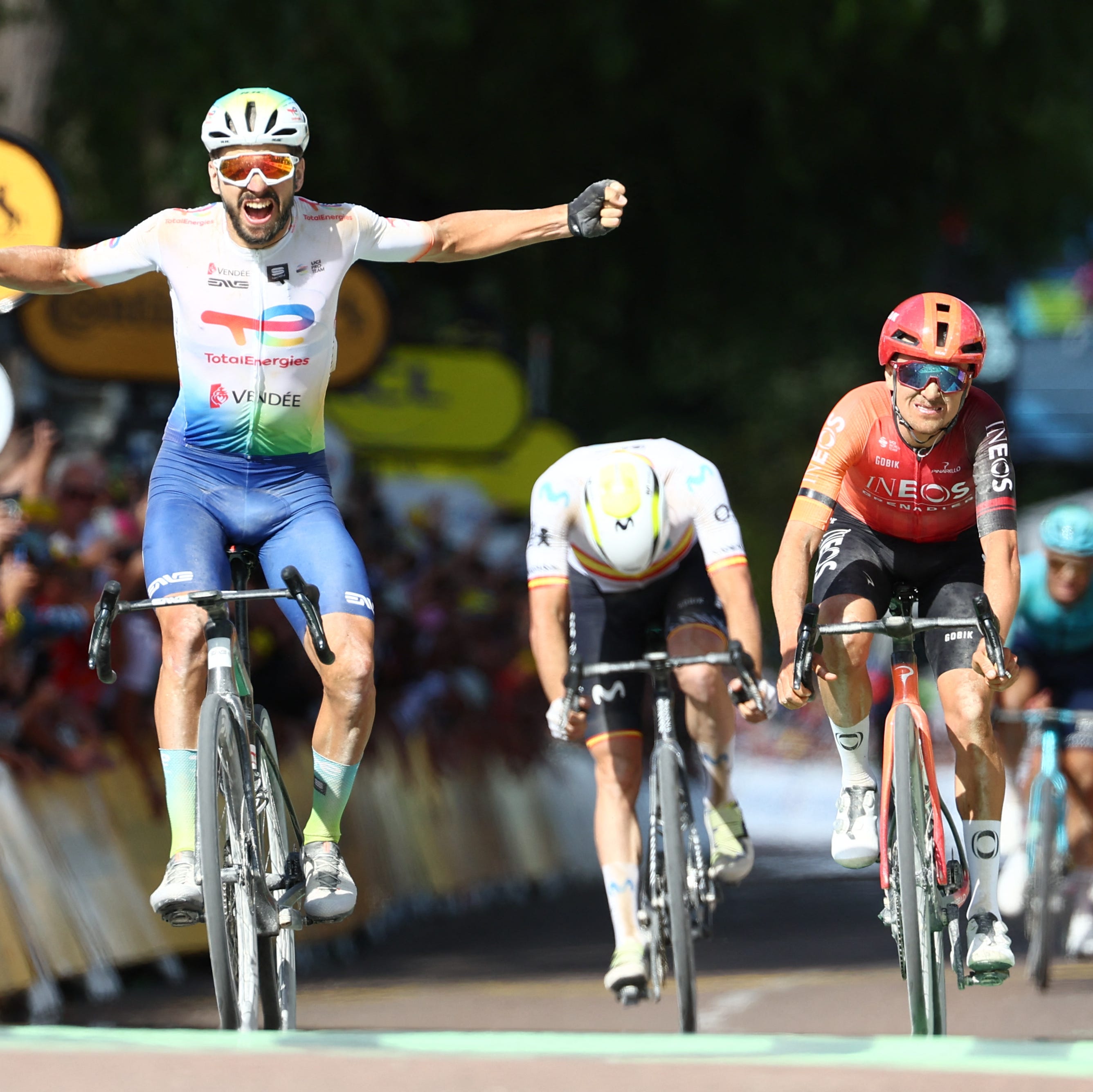 Tour de France standings, results after