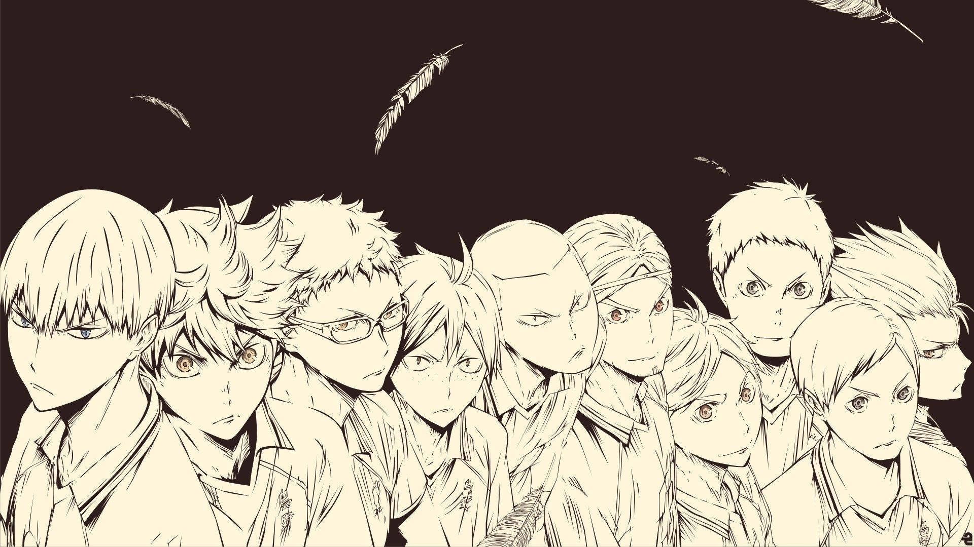 White Haikyuu Desktop Wallpaper