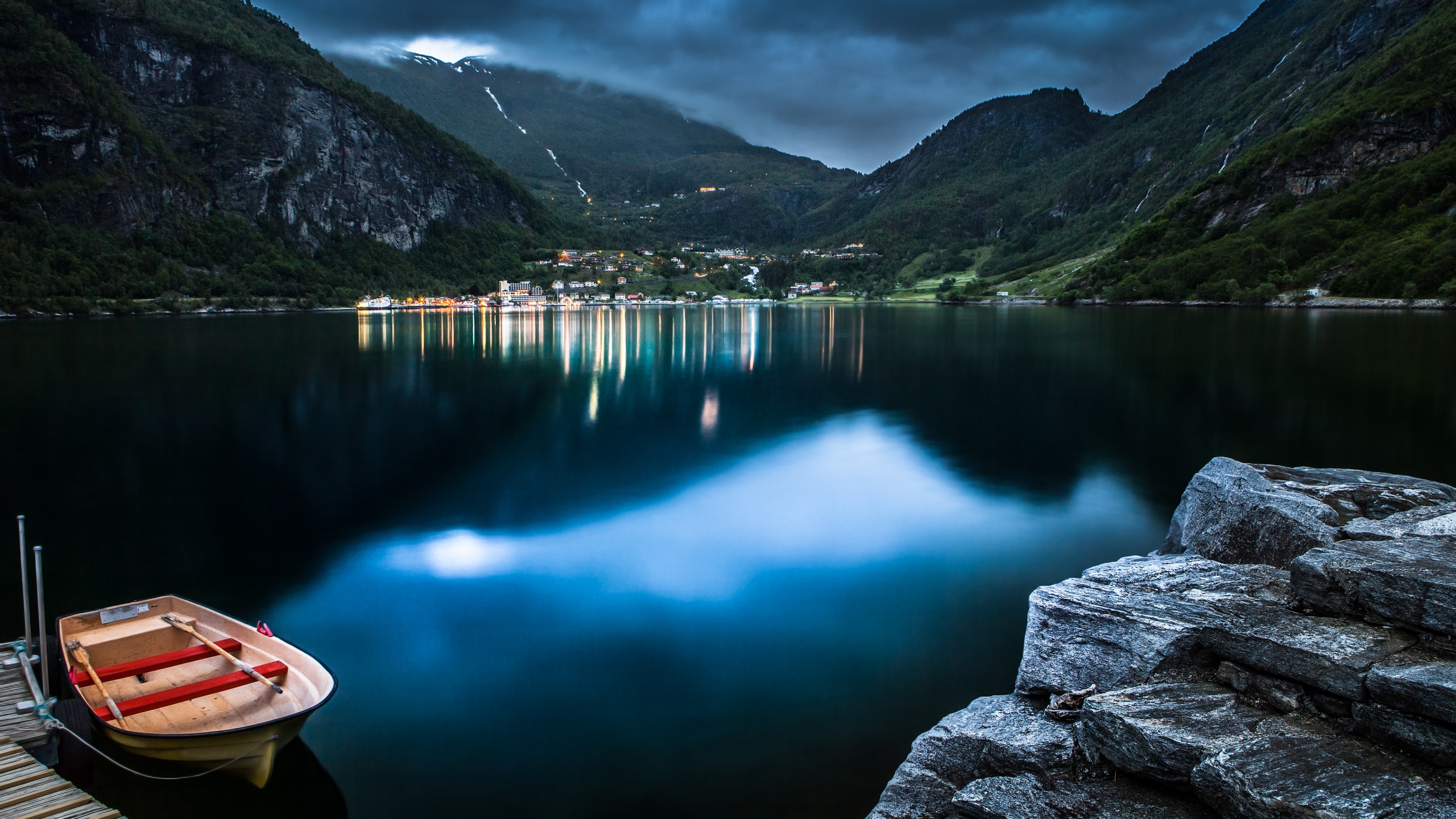 Geiranger Wallpaper 4K, Norway, Village