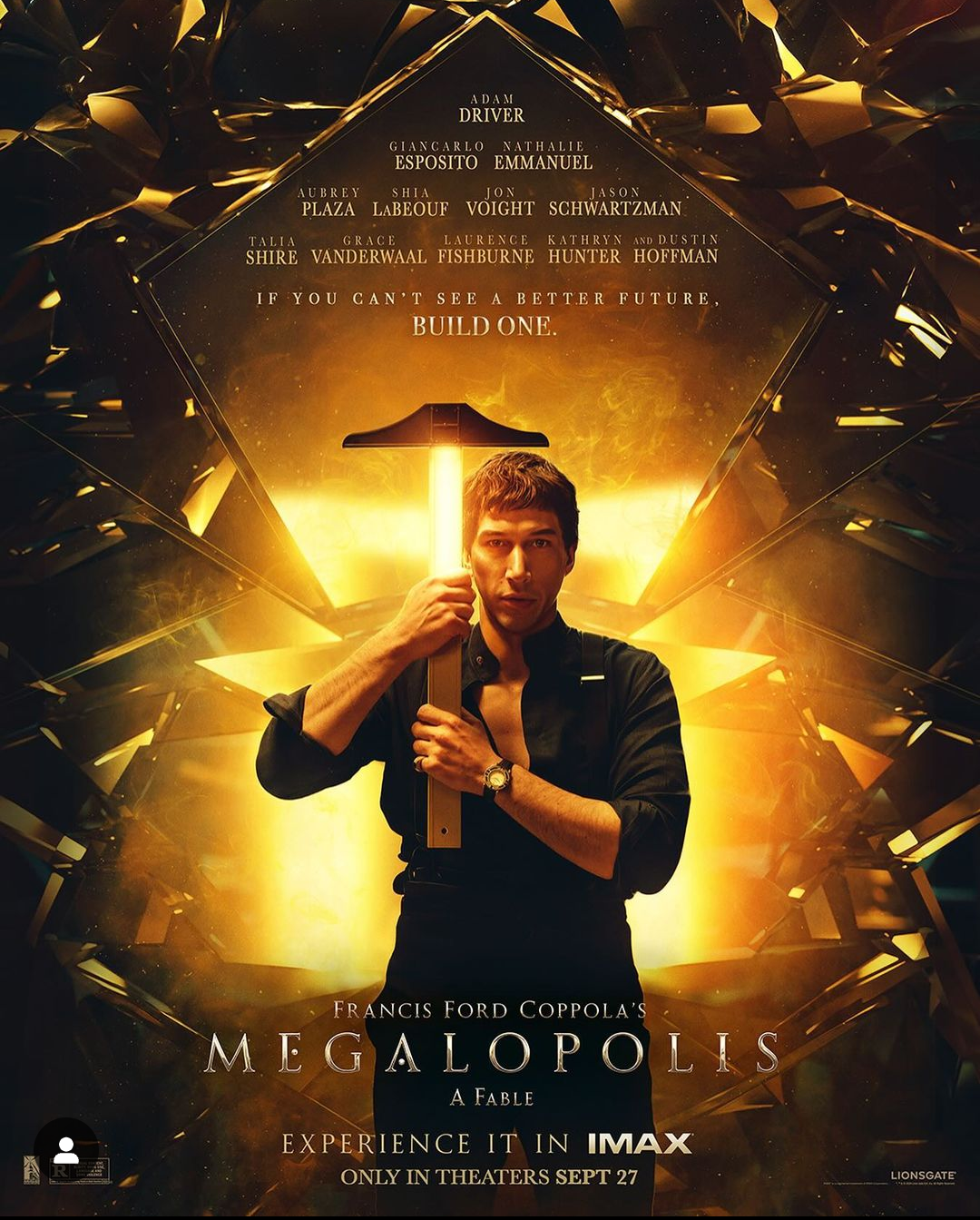 Megalopolis movie poster looks quite