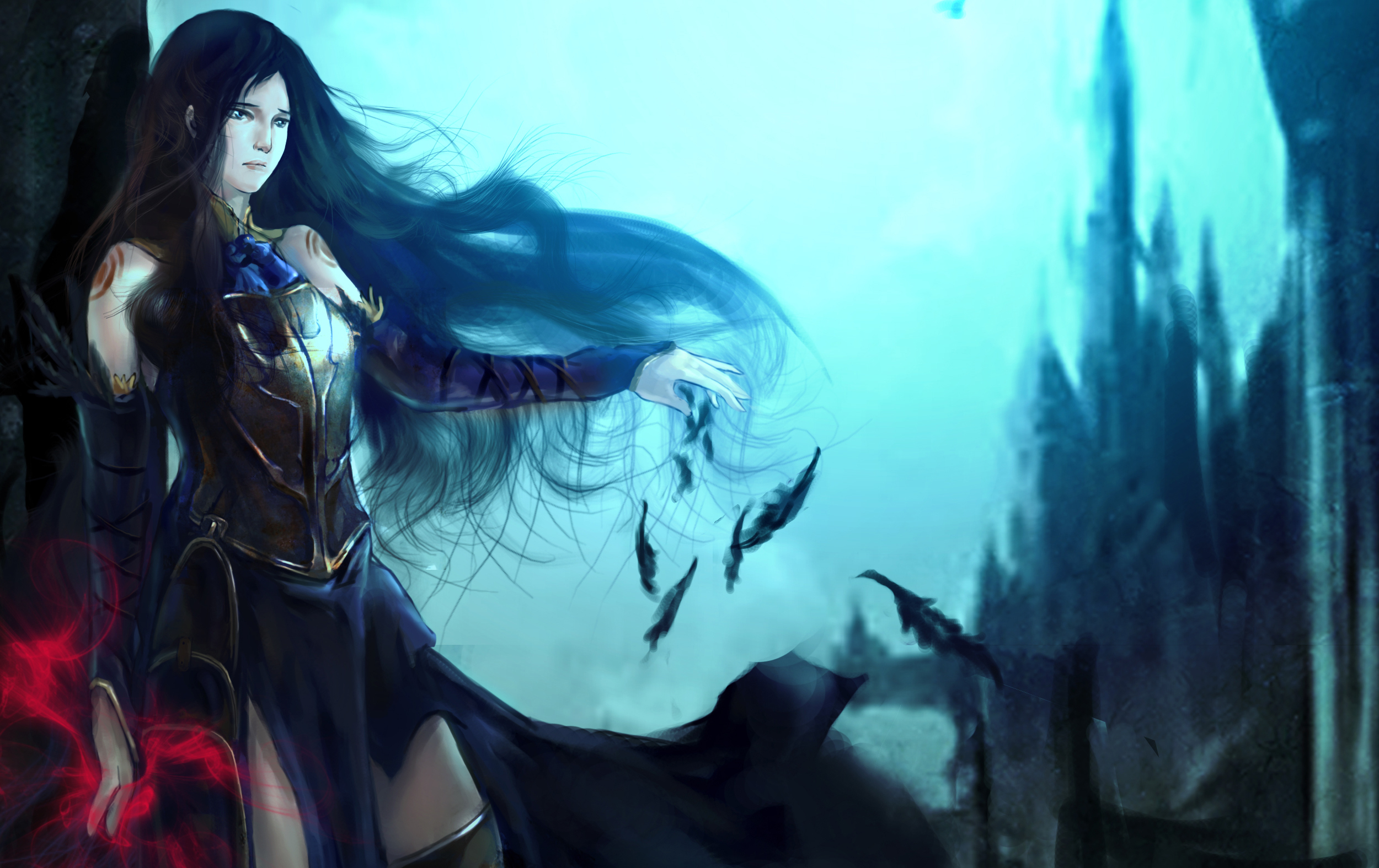 Wallpaper girl, castle, magic, Order of Ecclesia, Castlevania, Shanoa for mobile and desktop, section игры, resolution 2500x1575