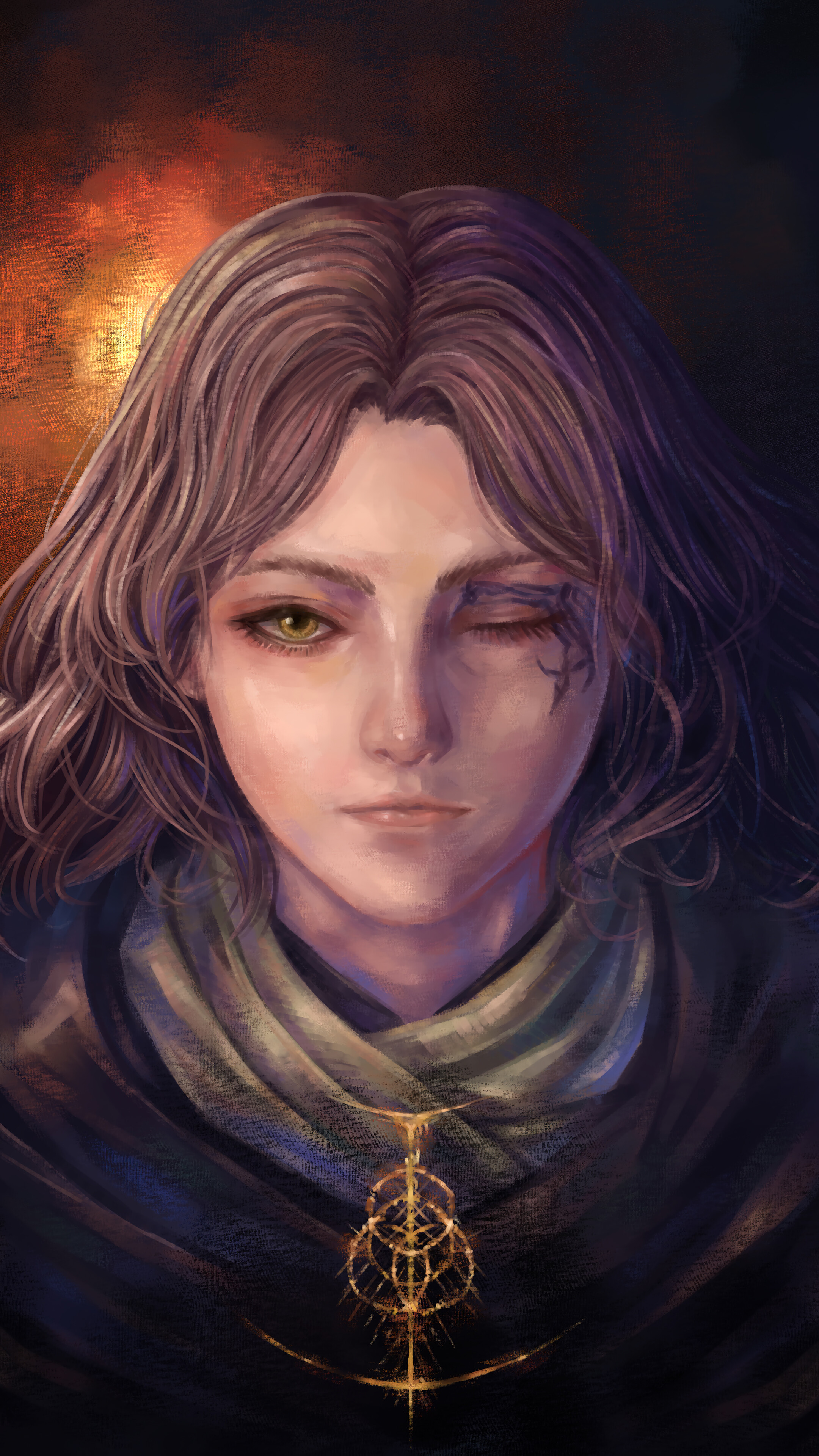 Melina Elden Ring Art 4K Wallpaper