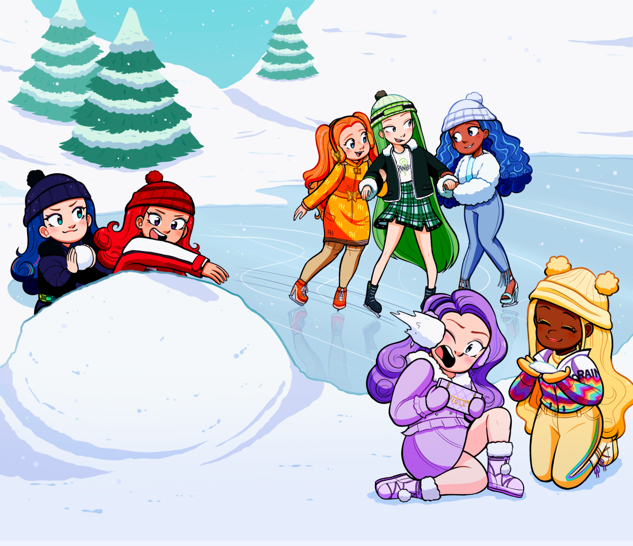 Rainbow High characters in cute