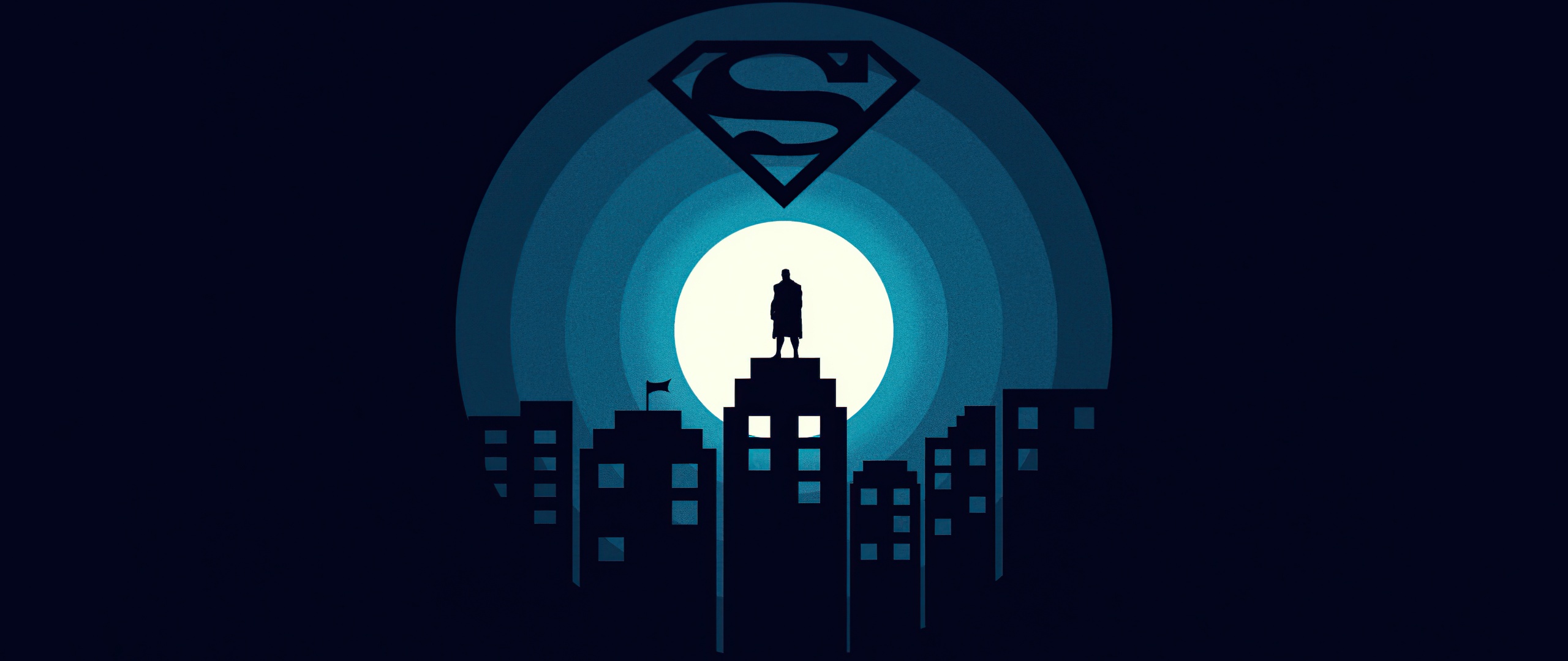 Superman Wallpaper 4K, Minimal art, DC