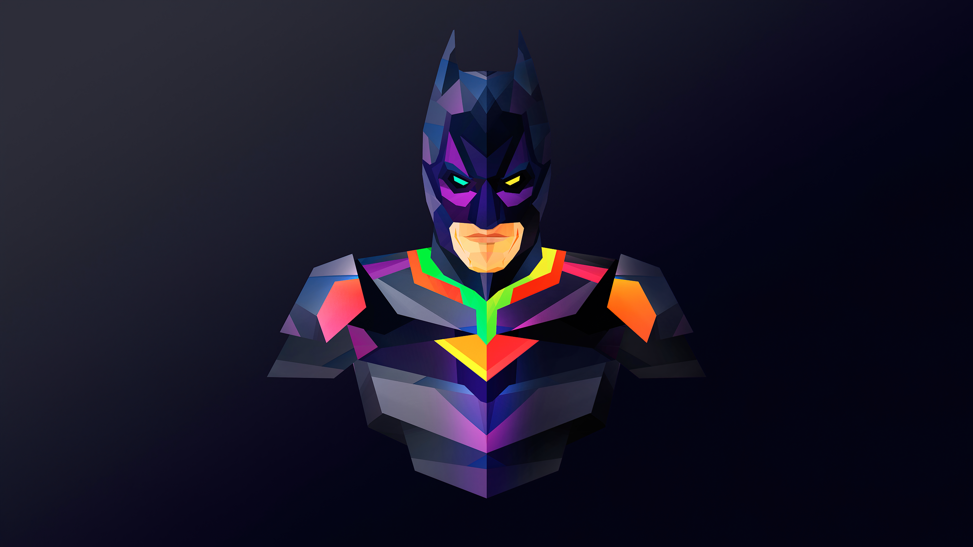 Batman Wallpaper 4K, Low poly, DC