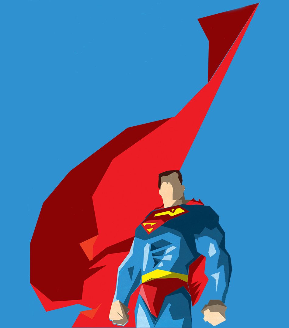 wallpaper 950x1534 superman, minimal