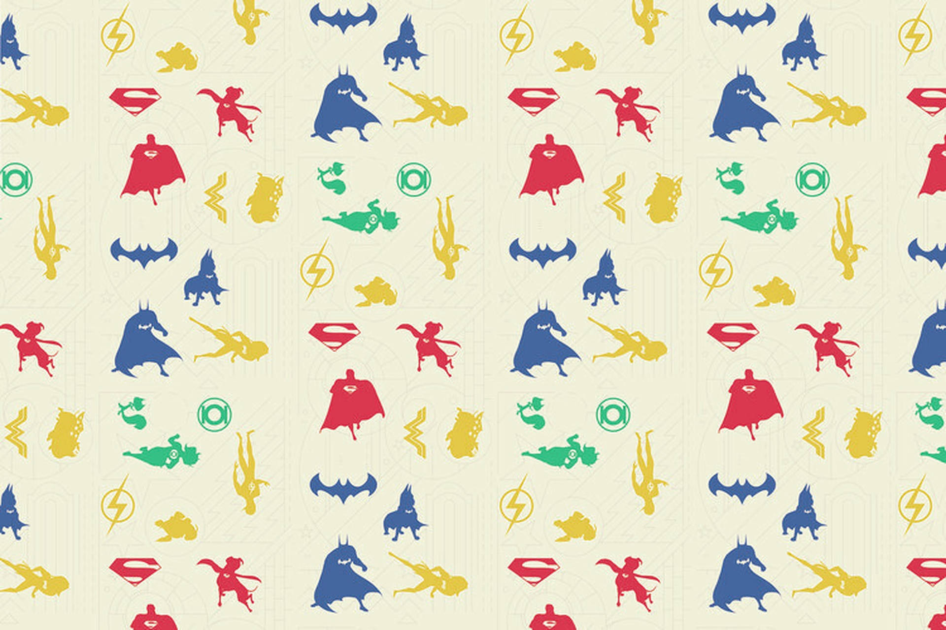 Super Pets Minimalist Pattern Wallpaper