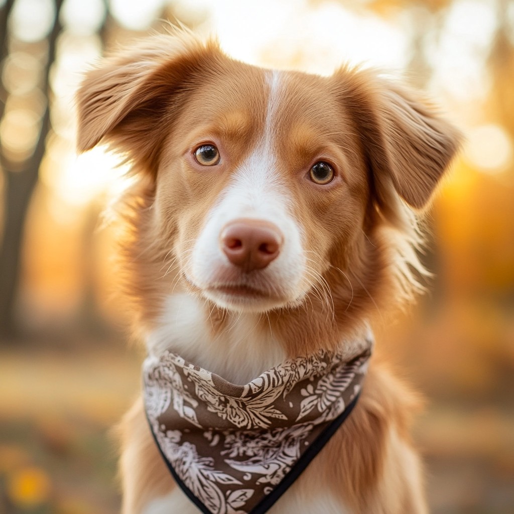Free Adorable autumn dog Image