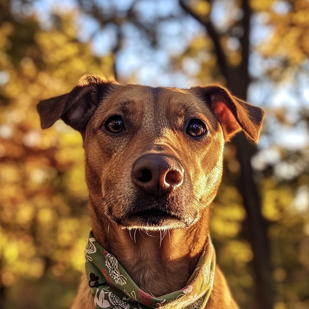 Free Autumn Dog Portrait Image