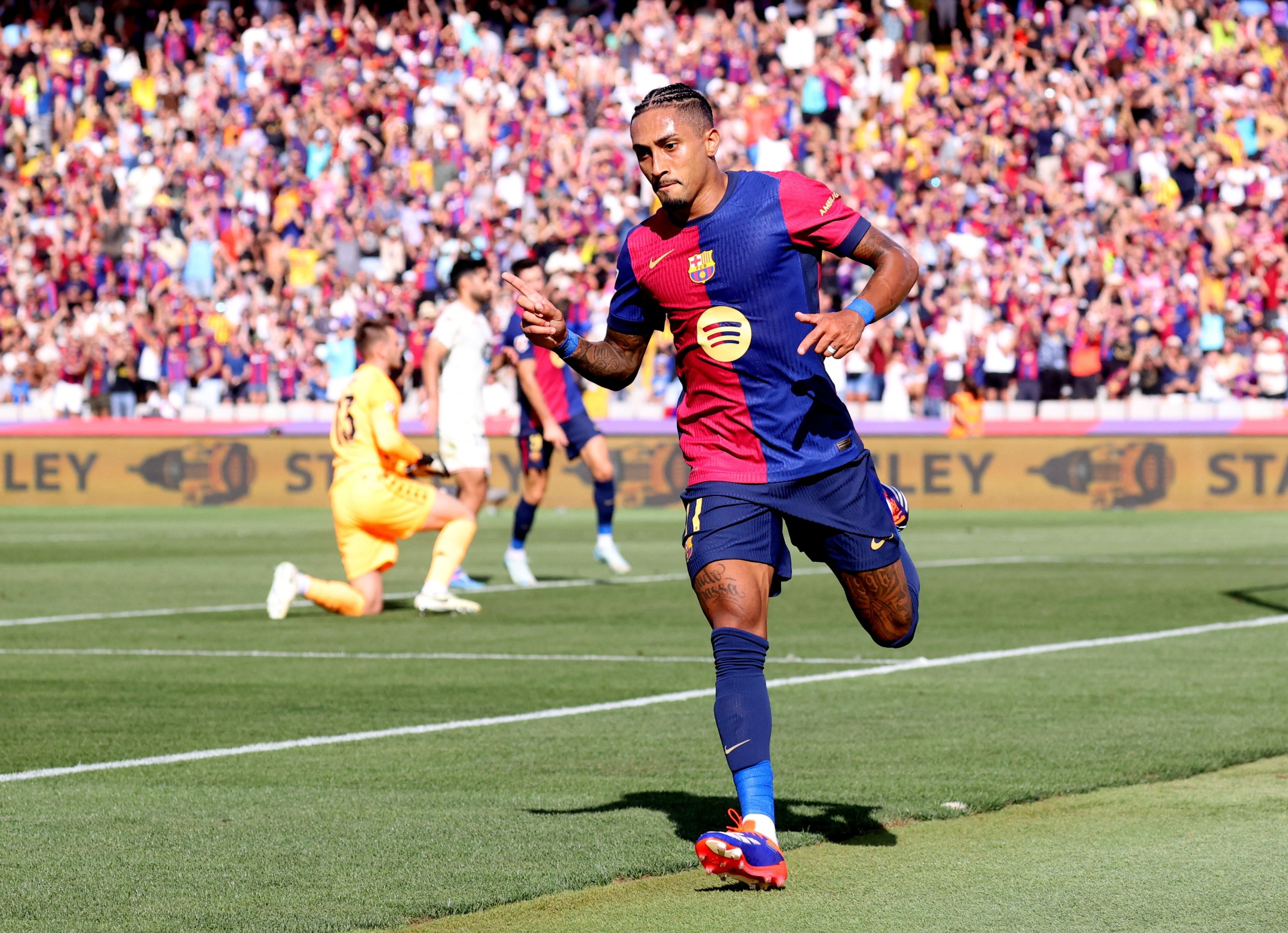 Raphinha's hat trick electrifies Barca