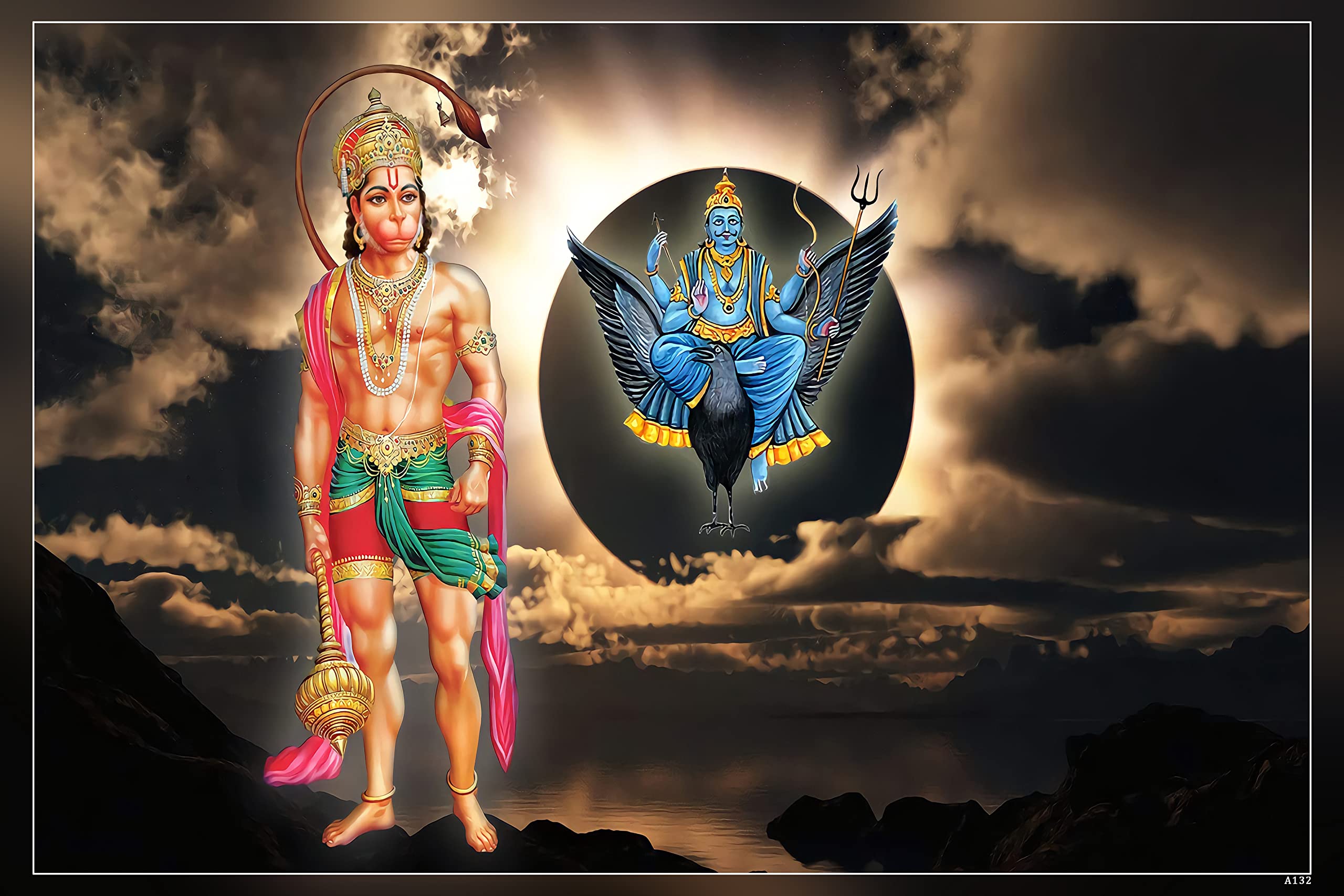 Lord Shani dev Poster Matte Finish