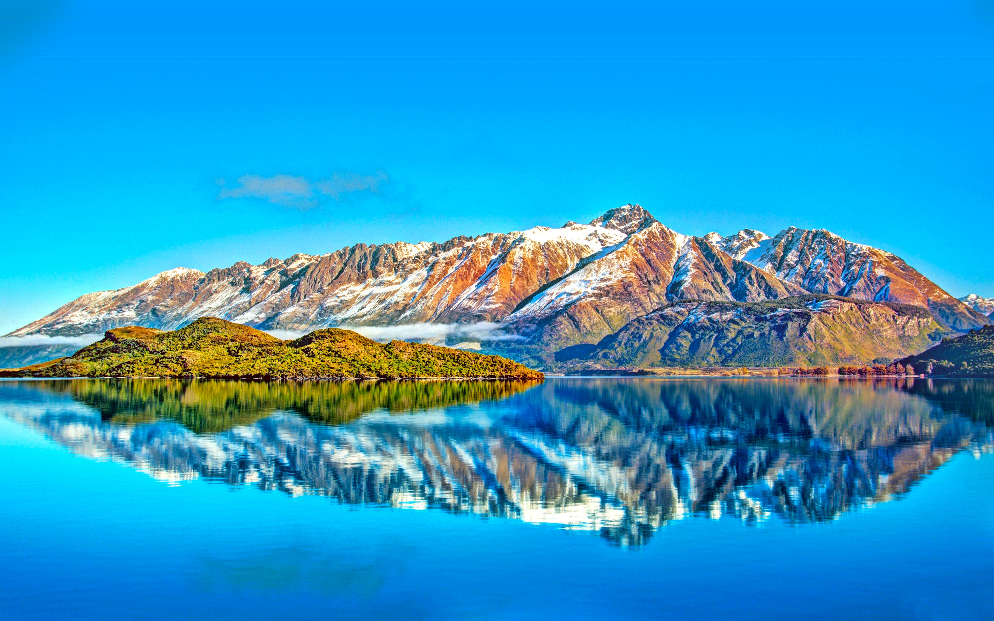 Desktop wallpaper: Earth, Reflection, Lake Wānaka, Lake, Mountain, Scenic, Lakes 4K free download for PC. 354407