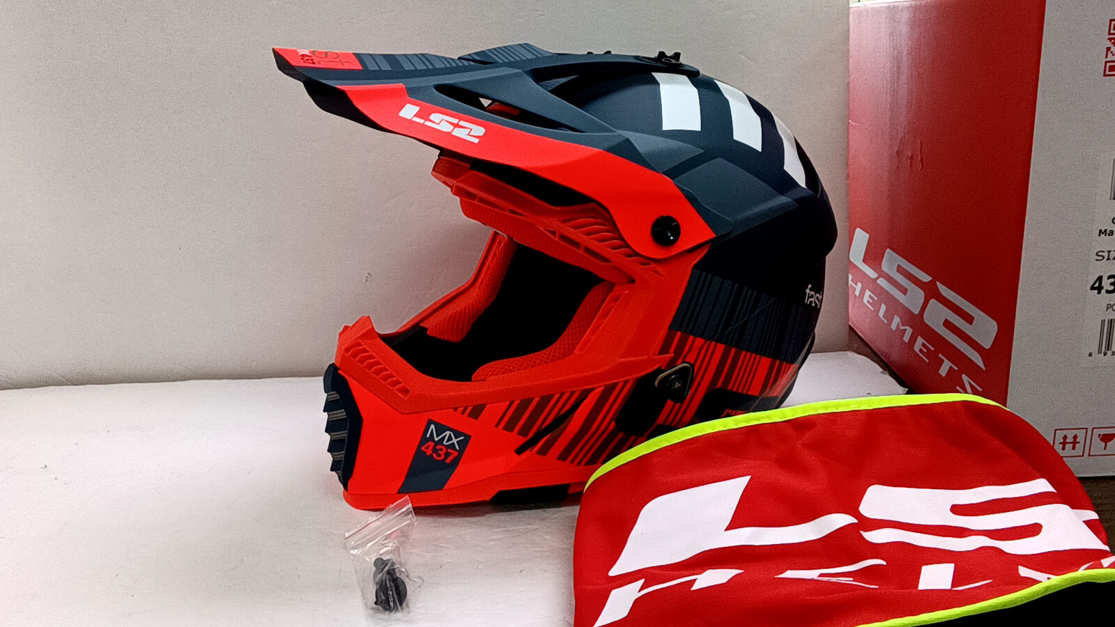 LS2 Youth Gate Xcode Helmet Blue Orange L