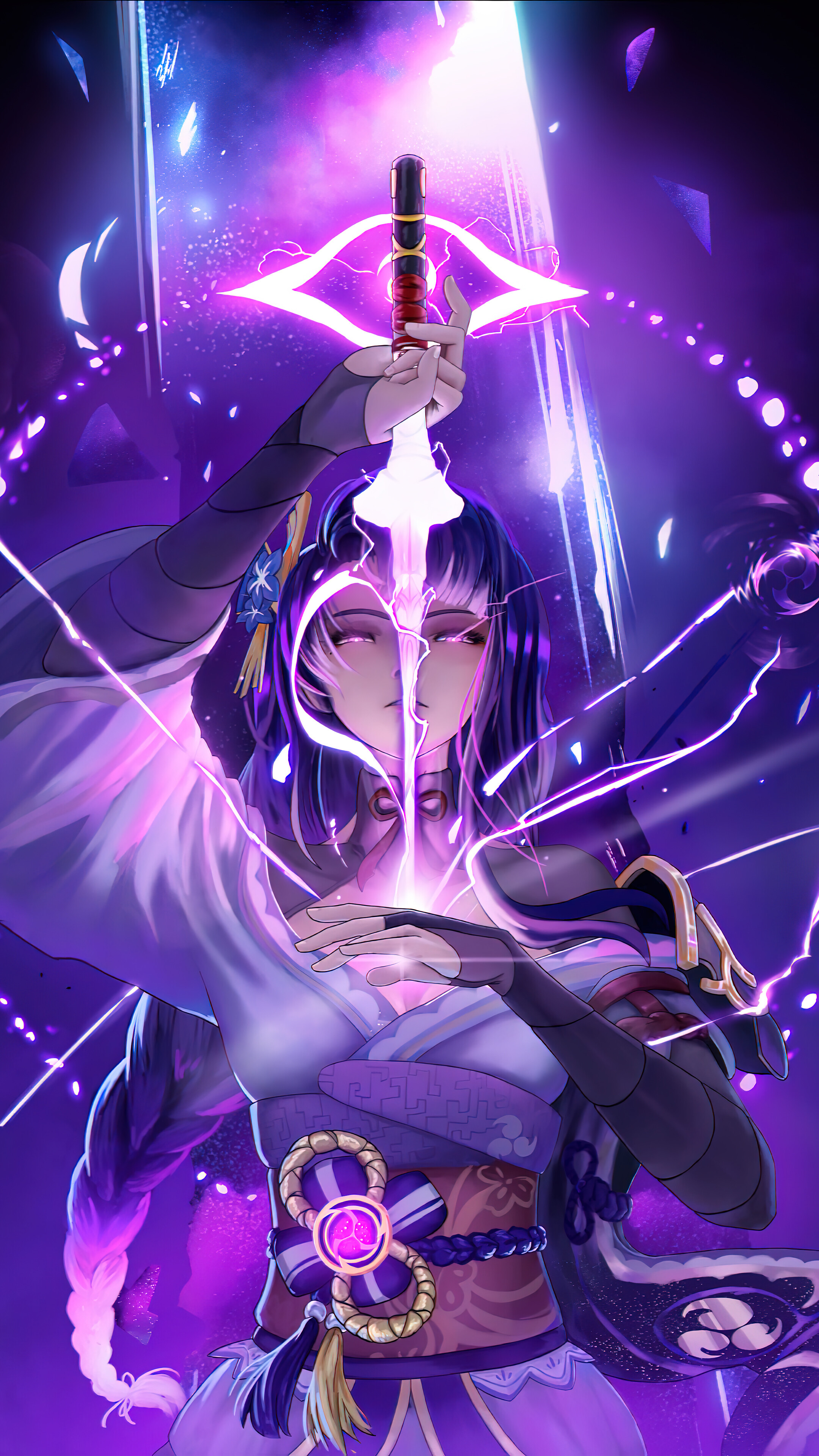 Raiden Shogun (Genshin Impact) 4K Phone