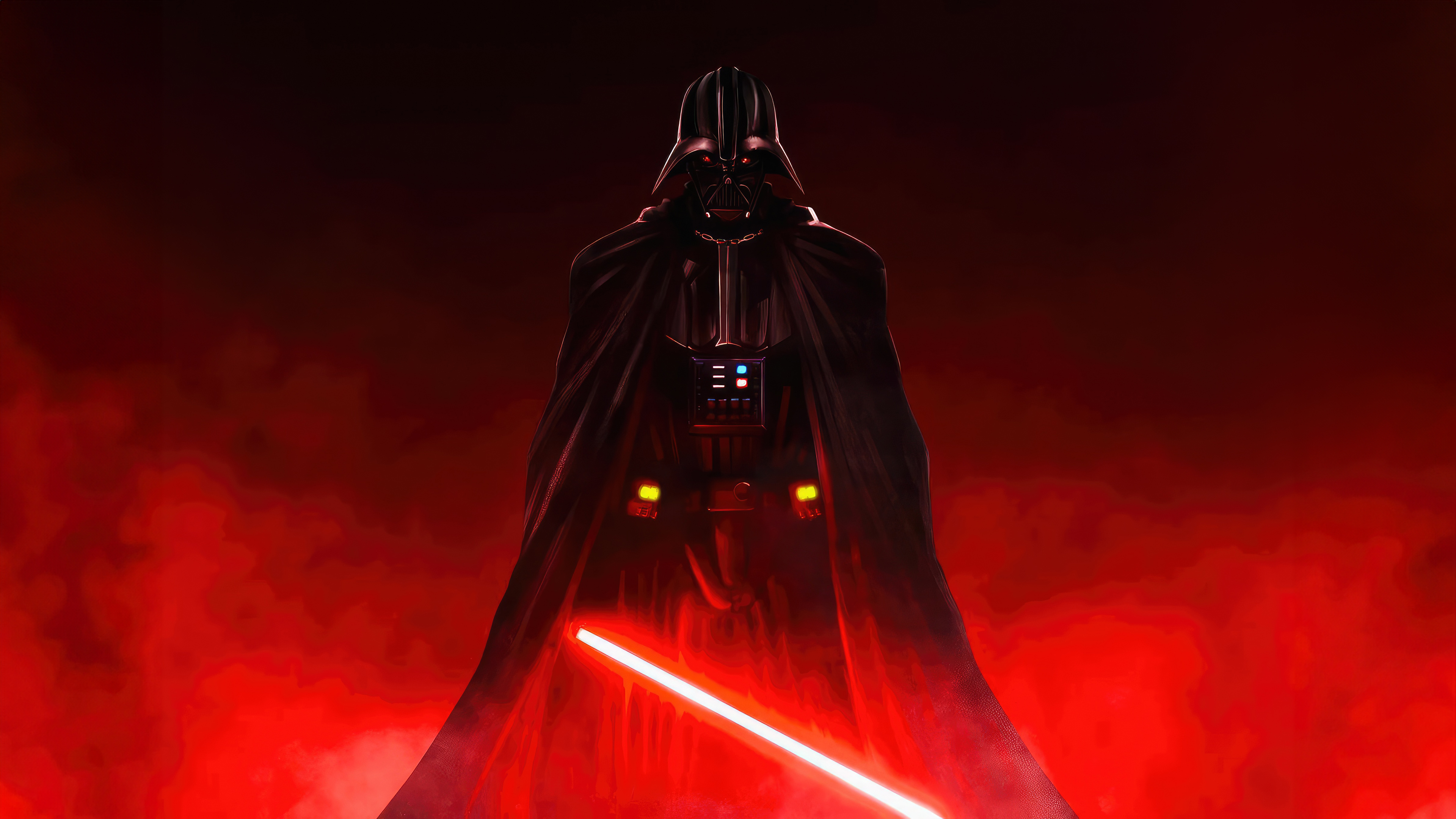 Darth Vader Minimal In Fiery Red