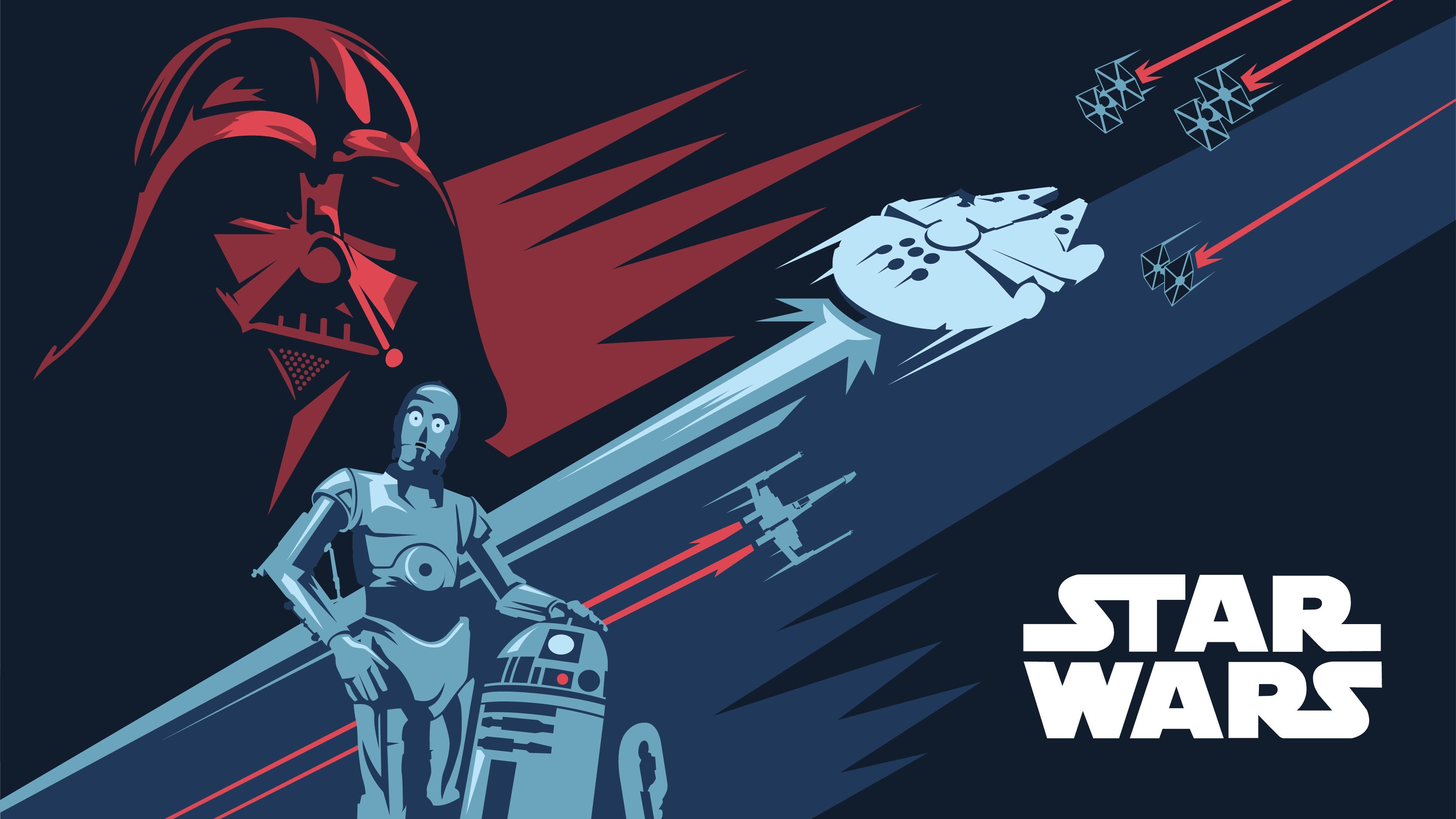 A minimalist Star Wars wallpaper I