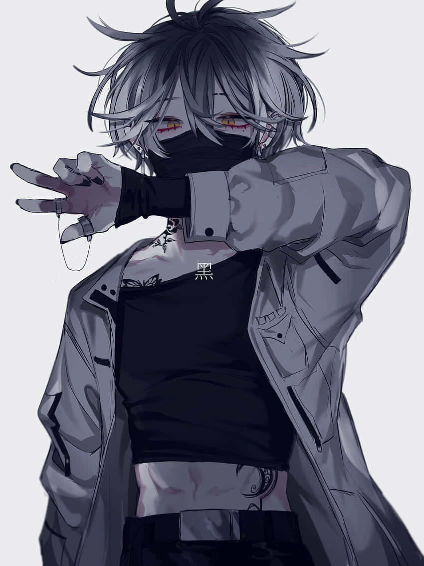edgy bad boy anime character Wallpaper