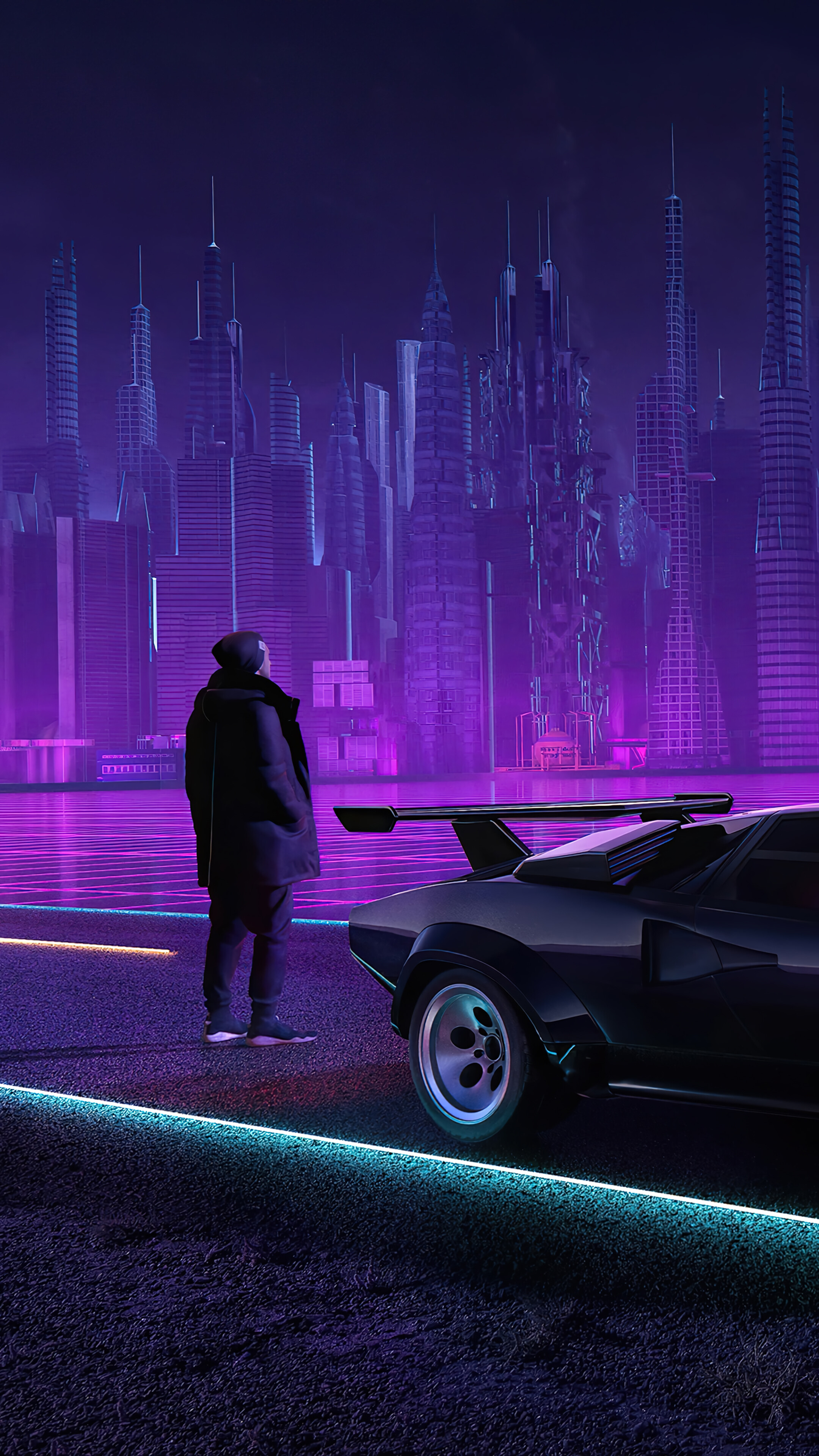 4K Sci Fi City Car Wallpaper IPhone HD