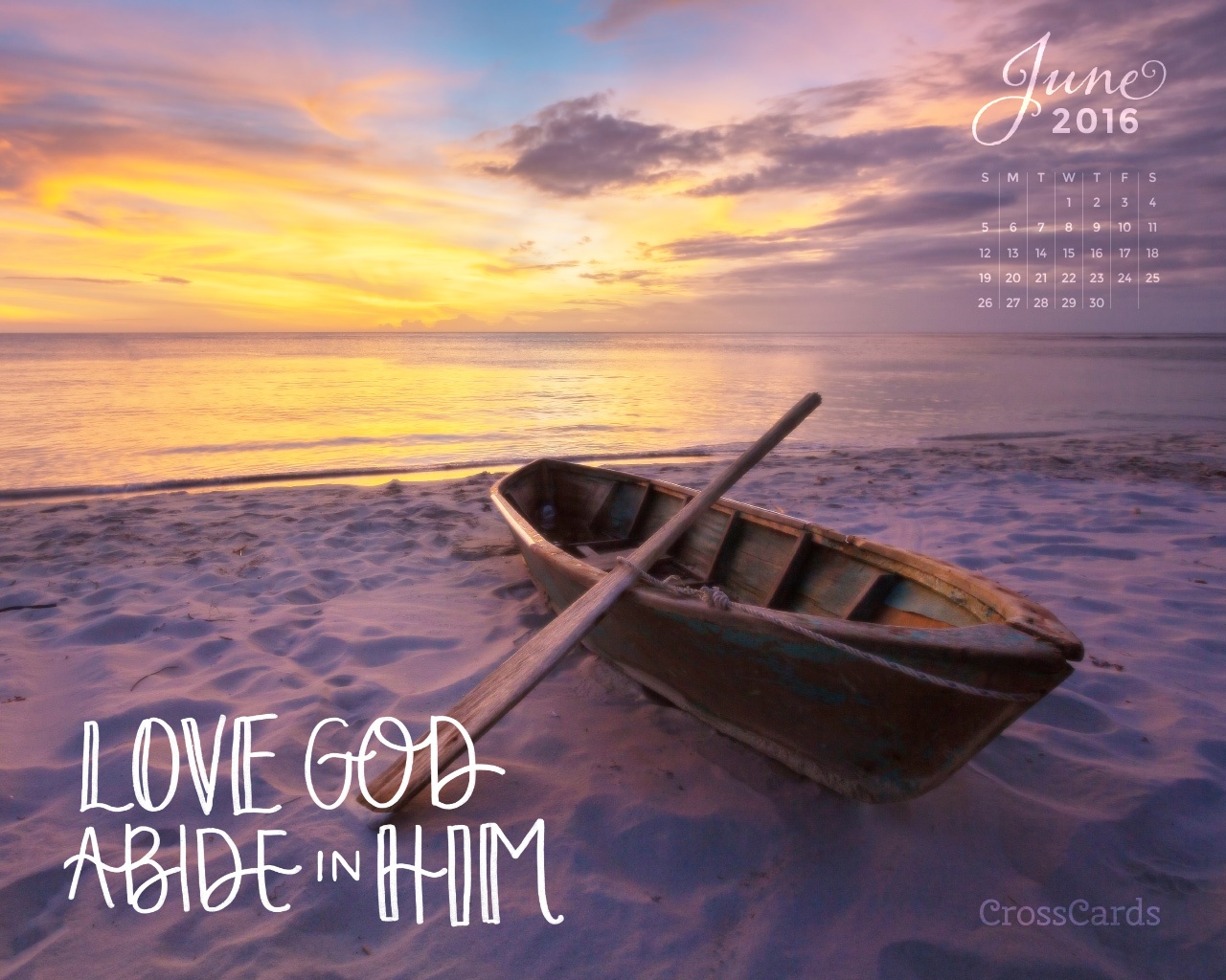 Love God, Abide in Him Desktop Calendar