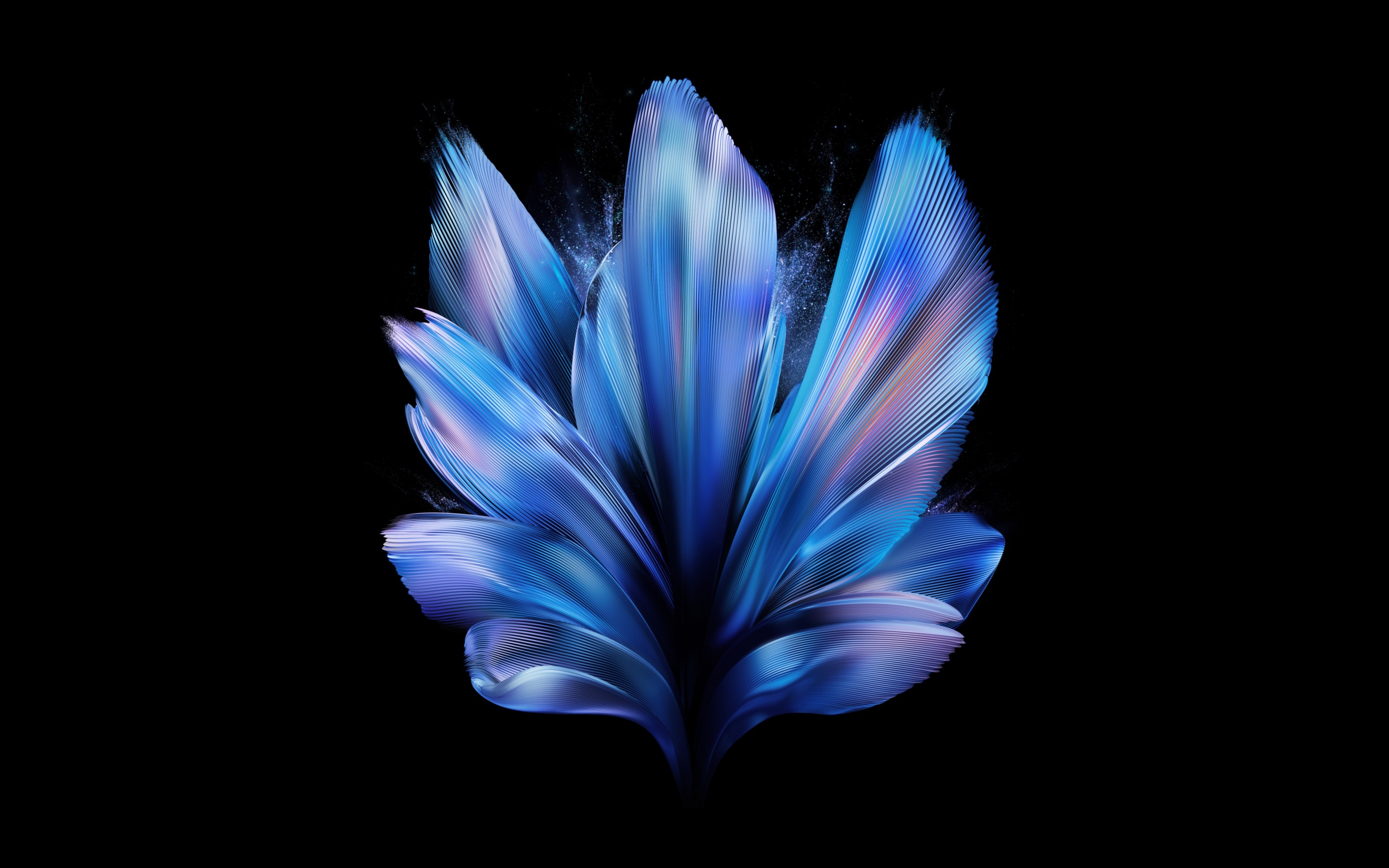 Vivo X Fold Wallpaper 4K, Blue abstract