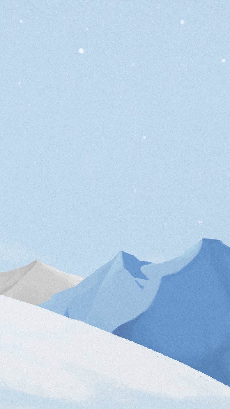 Snowy mountains mobile wallpaper, Winter