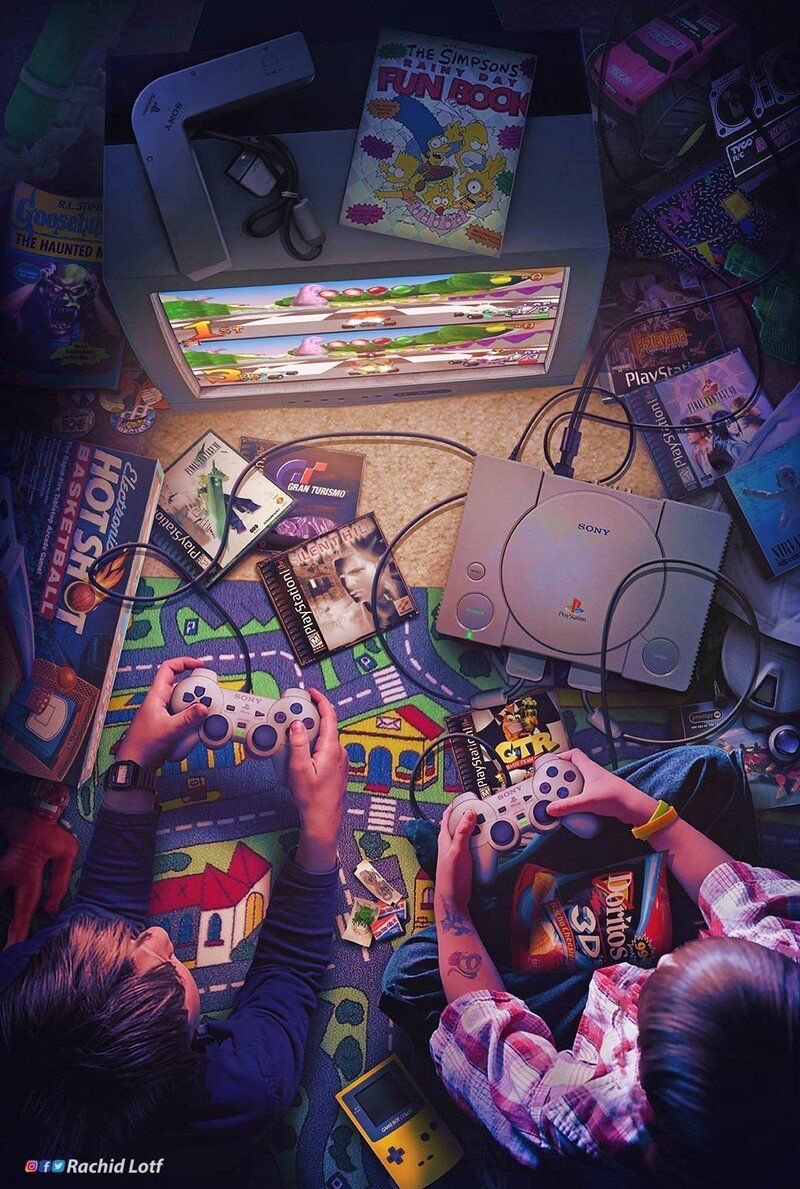 Crash Team Racing 90s childhood room