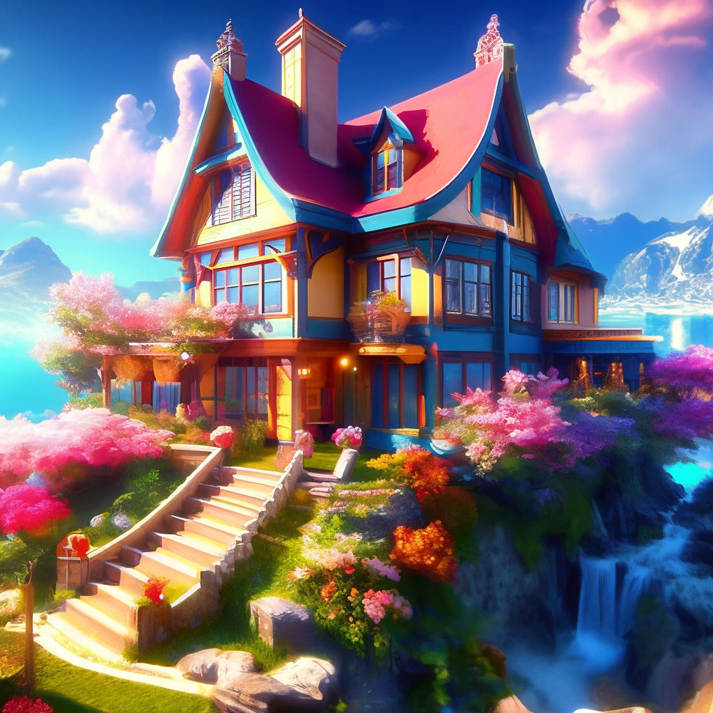 Beautiful dream house wallpaper