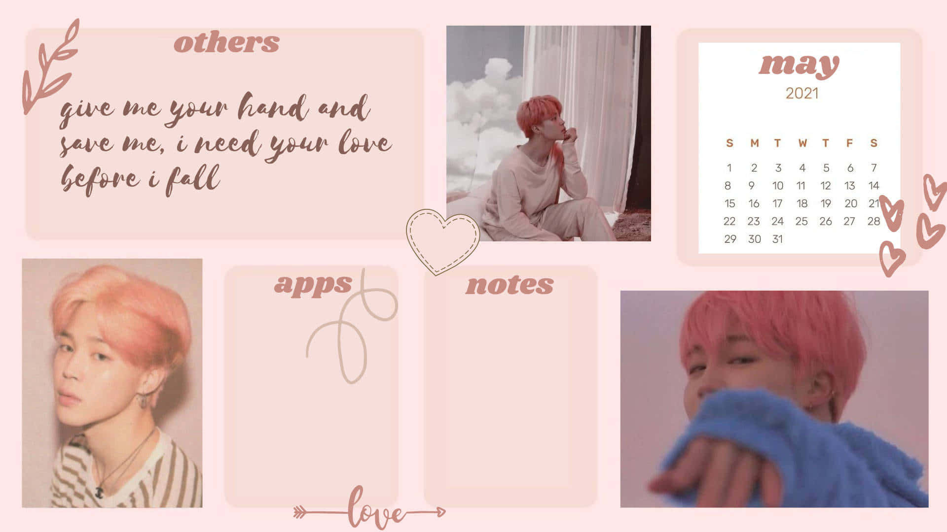 Download Get the perfect BTS Pink Aesthetic desktop wallpaper Wallpaper