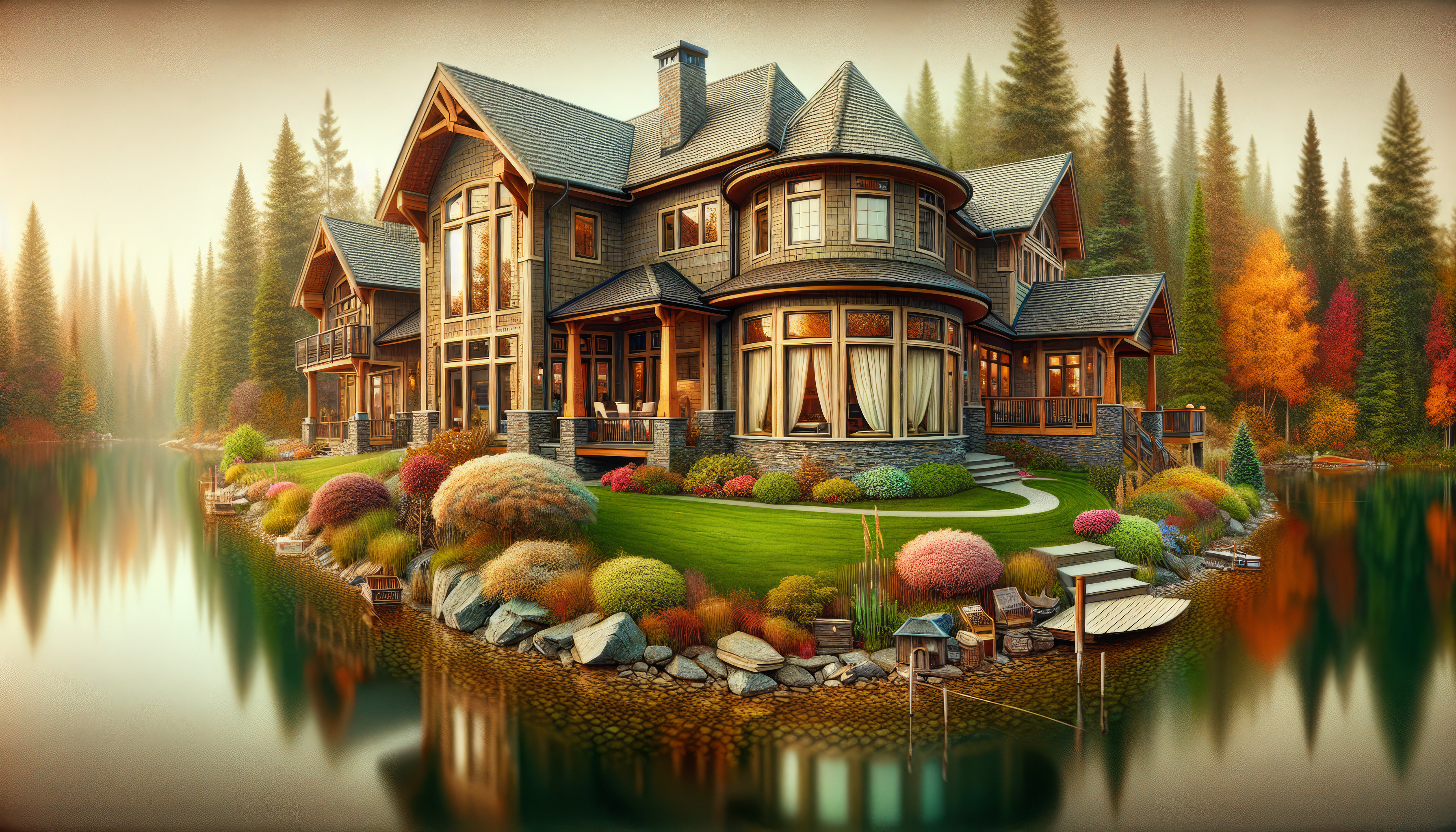 Idyllic Lakefront Vacation Home. HD