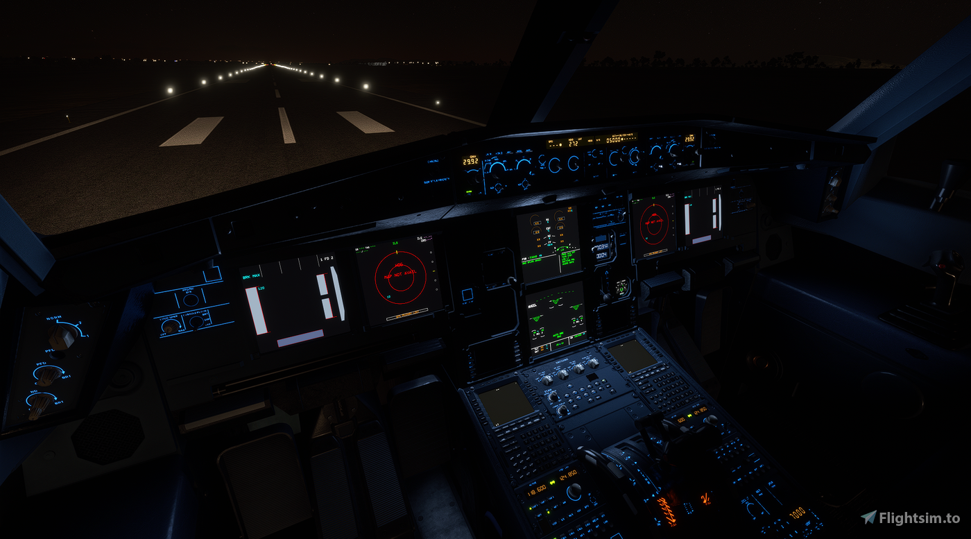 A330 (Blue Cockpit Lighting)