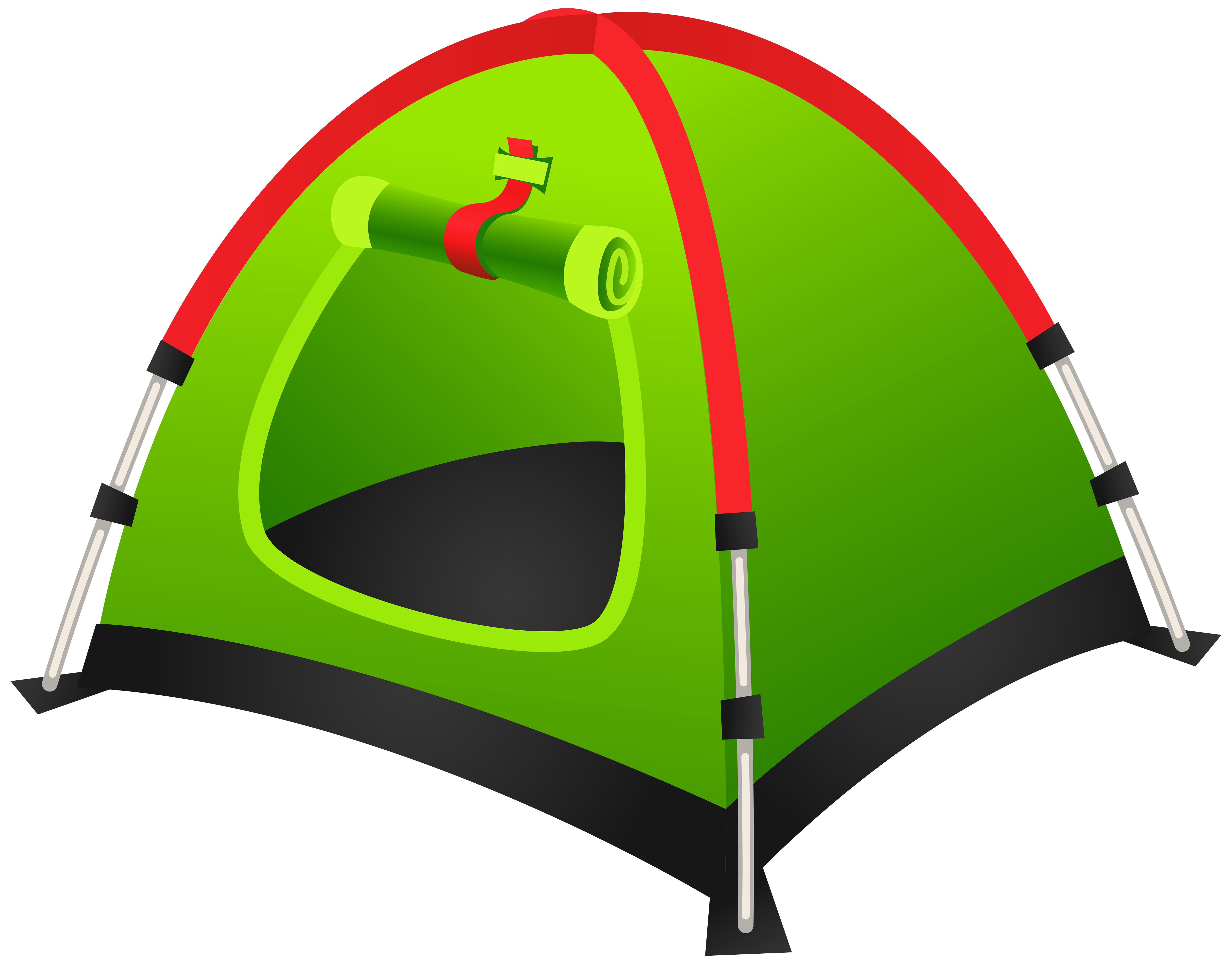 Tourist Green Tent PNG Clipart Image
