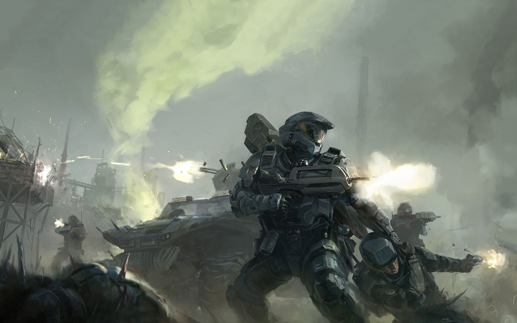 Halo Epic Battle HD Wallpaper
