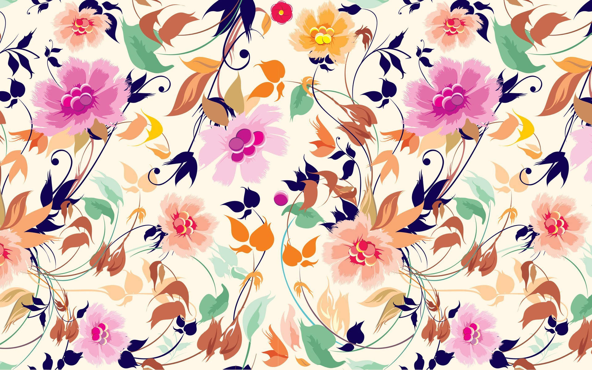 Aesthetic Fall Floral Art Wallpaper