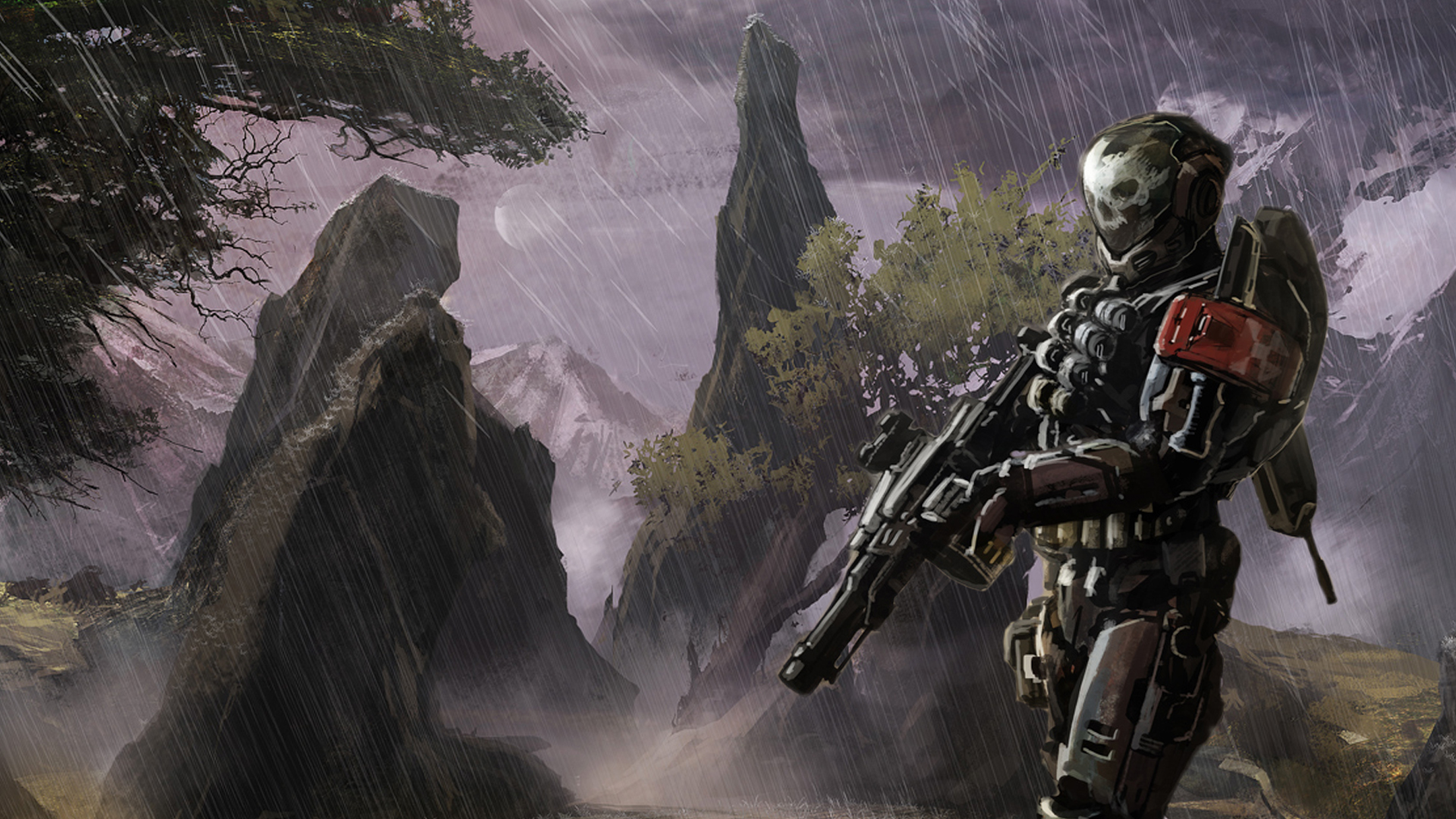 Epic Halo HD Wallpaper: Battle in the Storm