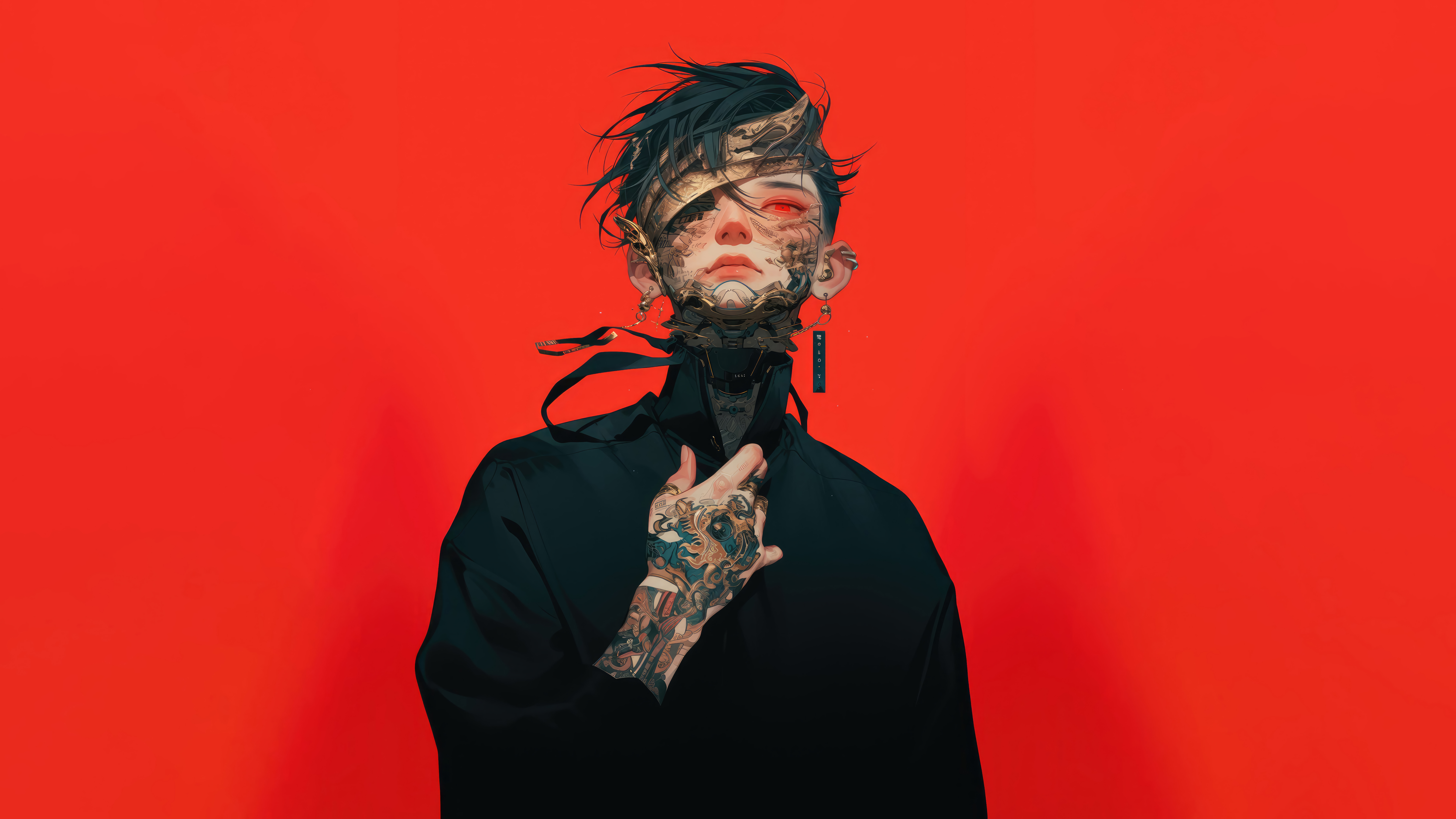 Anime Boy Tattoo Wallpaper 4K 8K HD PC