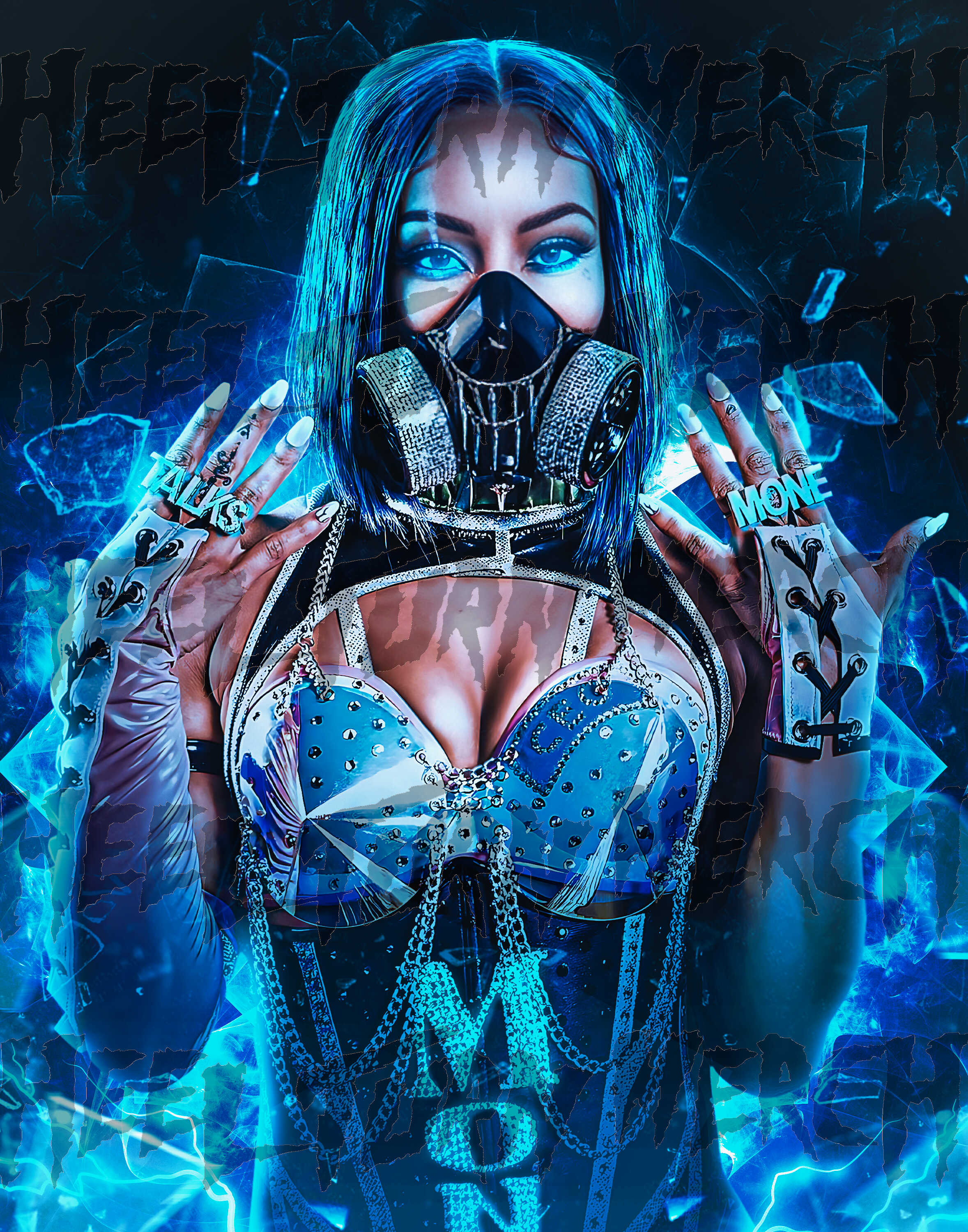 Mercedes Mone. Signed. Cracked Ice