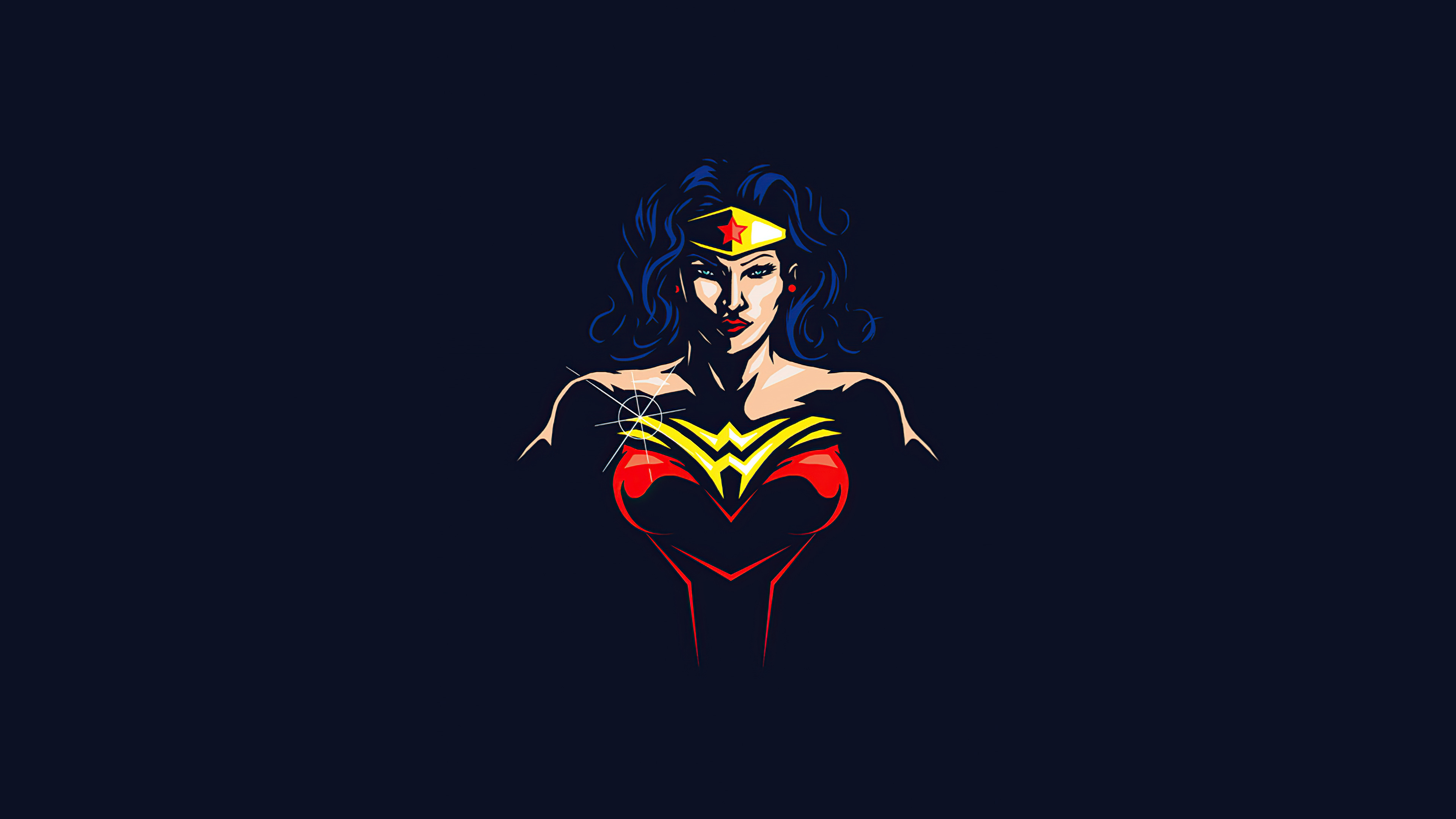 Wonder Woman Minimal 4k Wallpaper, HD