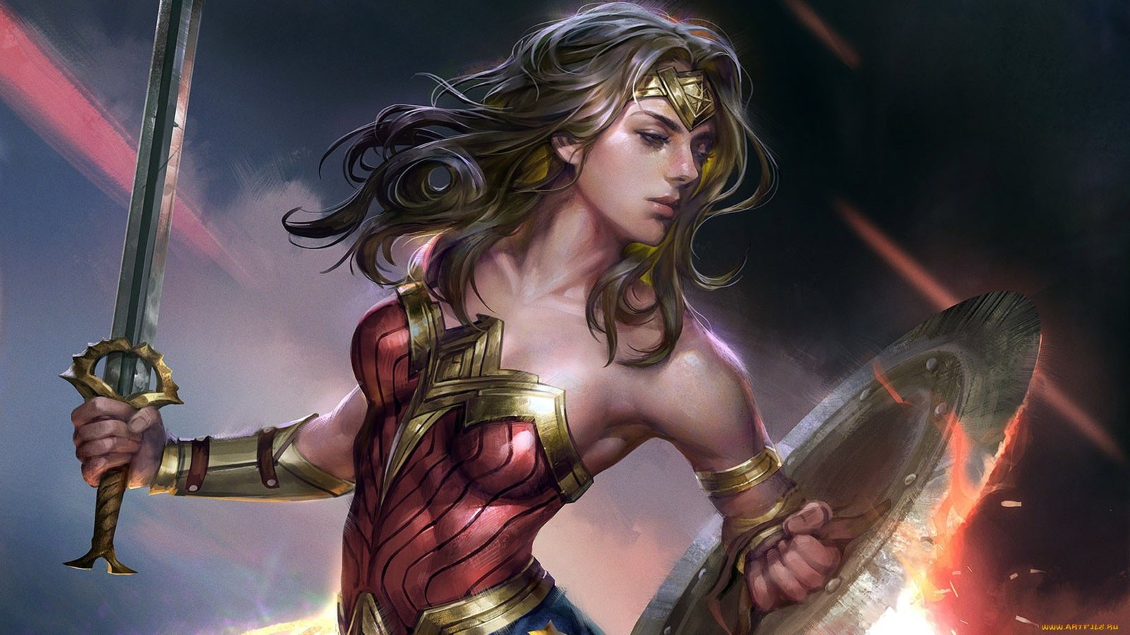 Wonder Woman Fantasy Girl comic sword