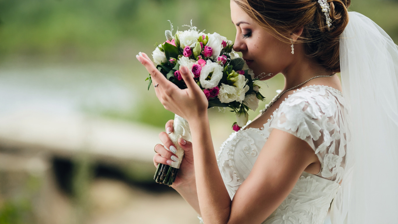 white dress, veil, wedding