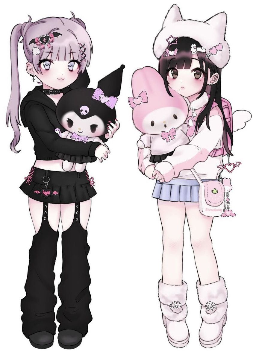 My Melody And Kuromi Anime Girl Drawing Photos And Vectors My Melody And Kuromi Anime Girl Drawing Photos And Vectors