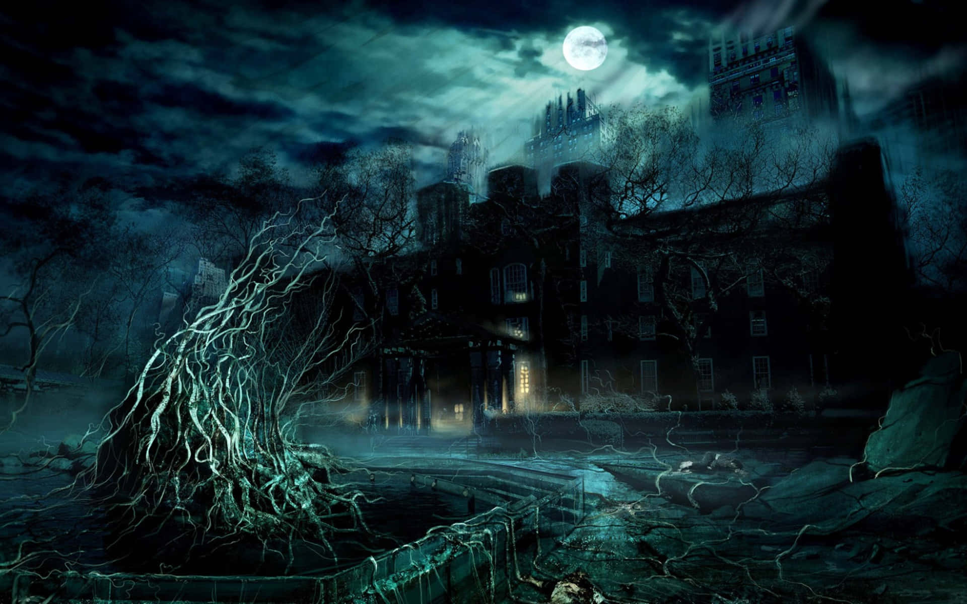 Download Dark Fantasy Scary Castle Wallpaper