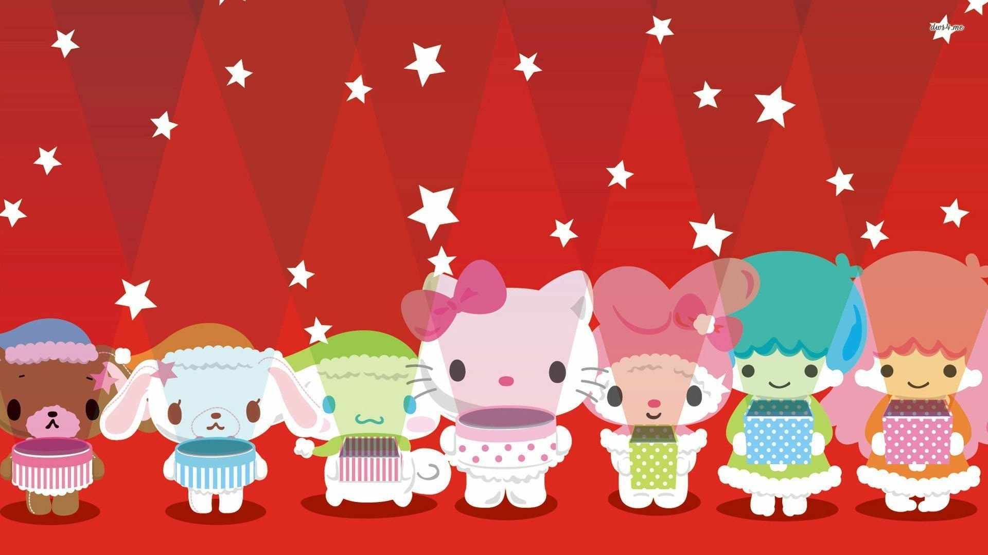 Festive Hello Kitty Anime HD Wallpaper