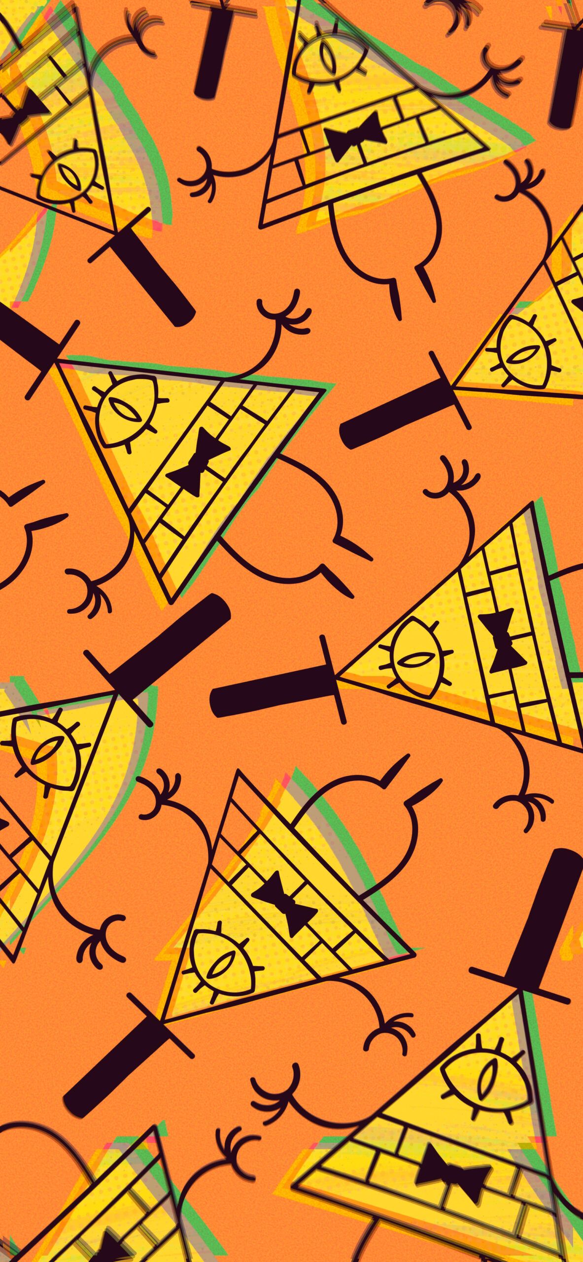 Gravity Falls Bill Cipher Art Orange