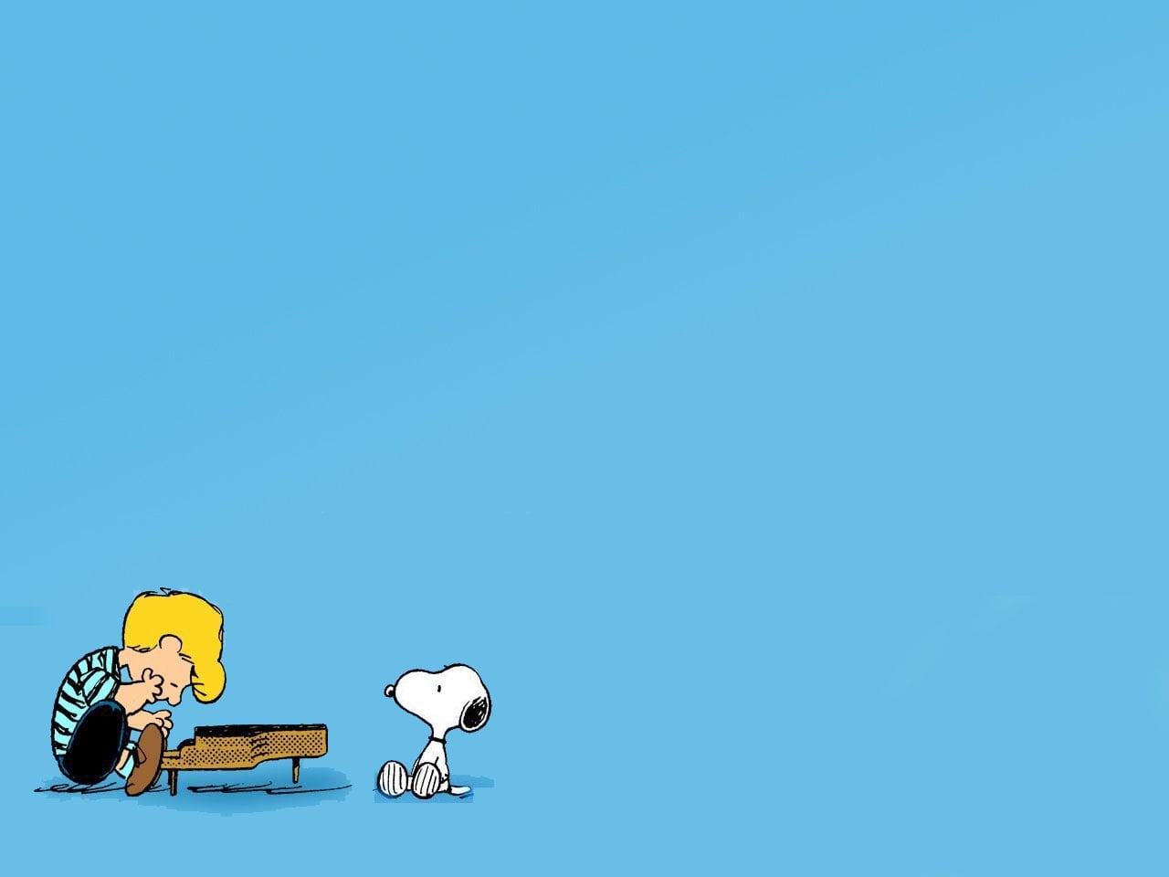 minimalist Peanuts wallpaper