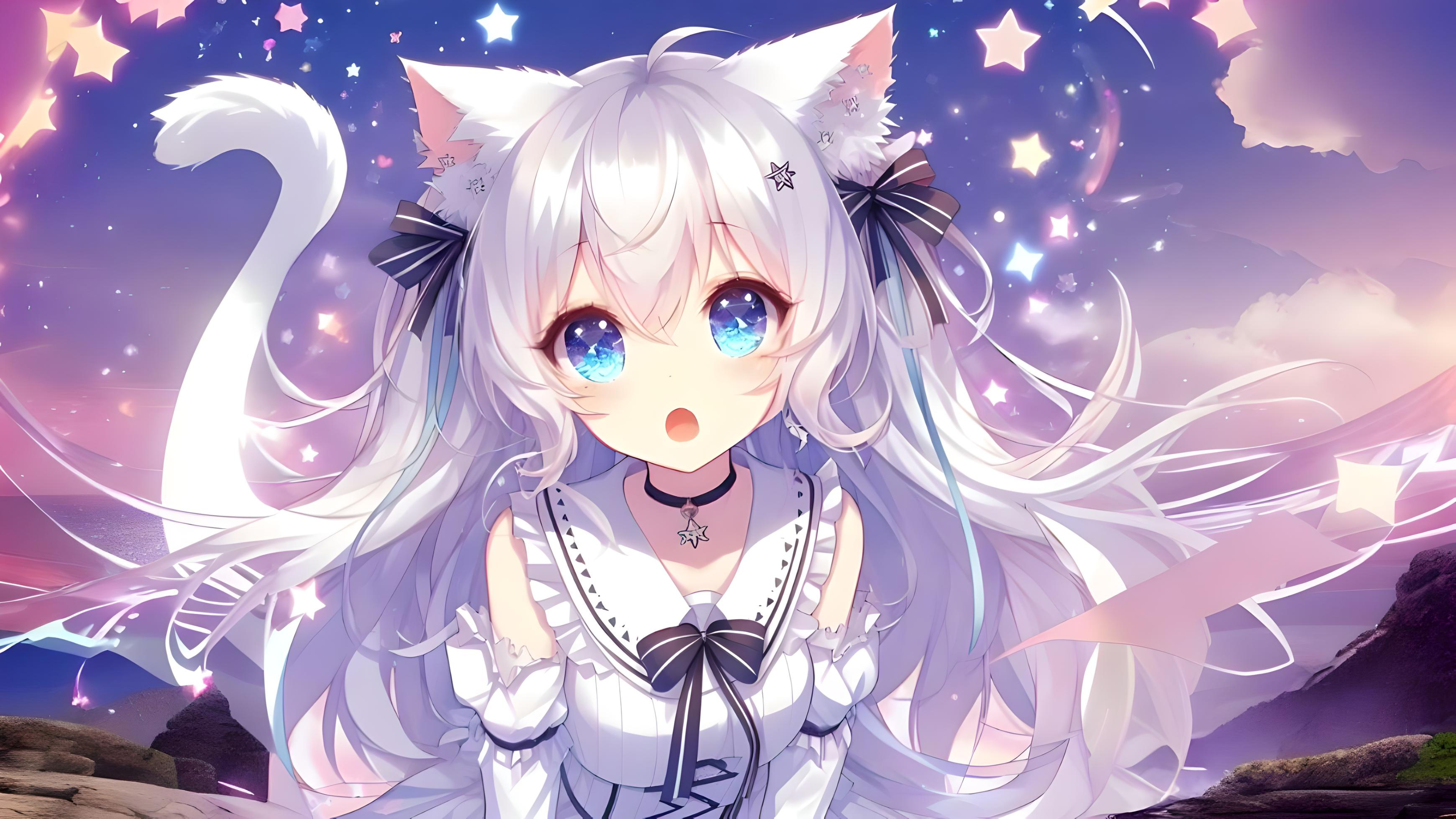 Download AI Art Cat Girl Anime Girl