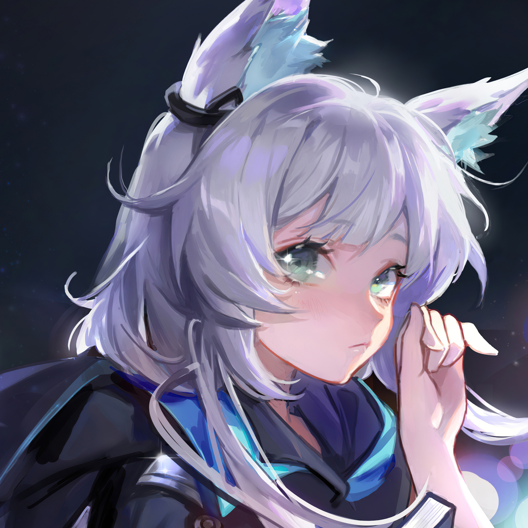 Cute Anime Girl Caty Hairs